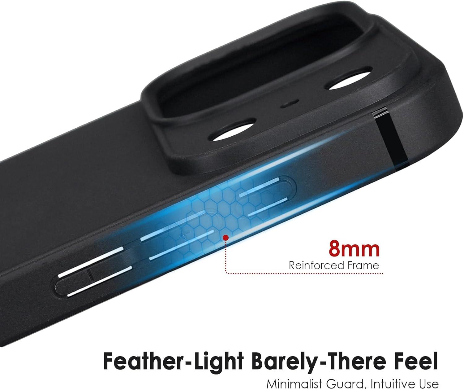 imageTENOC Phone Case Compatible with iPhone 15 Pro Max Clear Case Shockproof Protective Bumper Slim Cover for 67 InchBlack