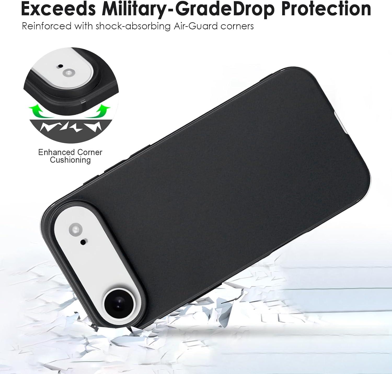 imageTENOC Phone Case Compatible with iPhone 15 Pro Max Clear Case Shockproof Protective Bumper Slim Cover for 67 InchBlack