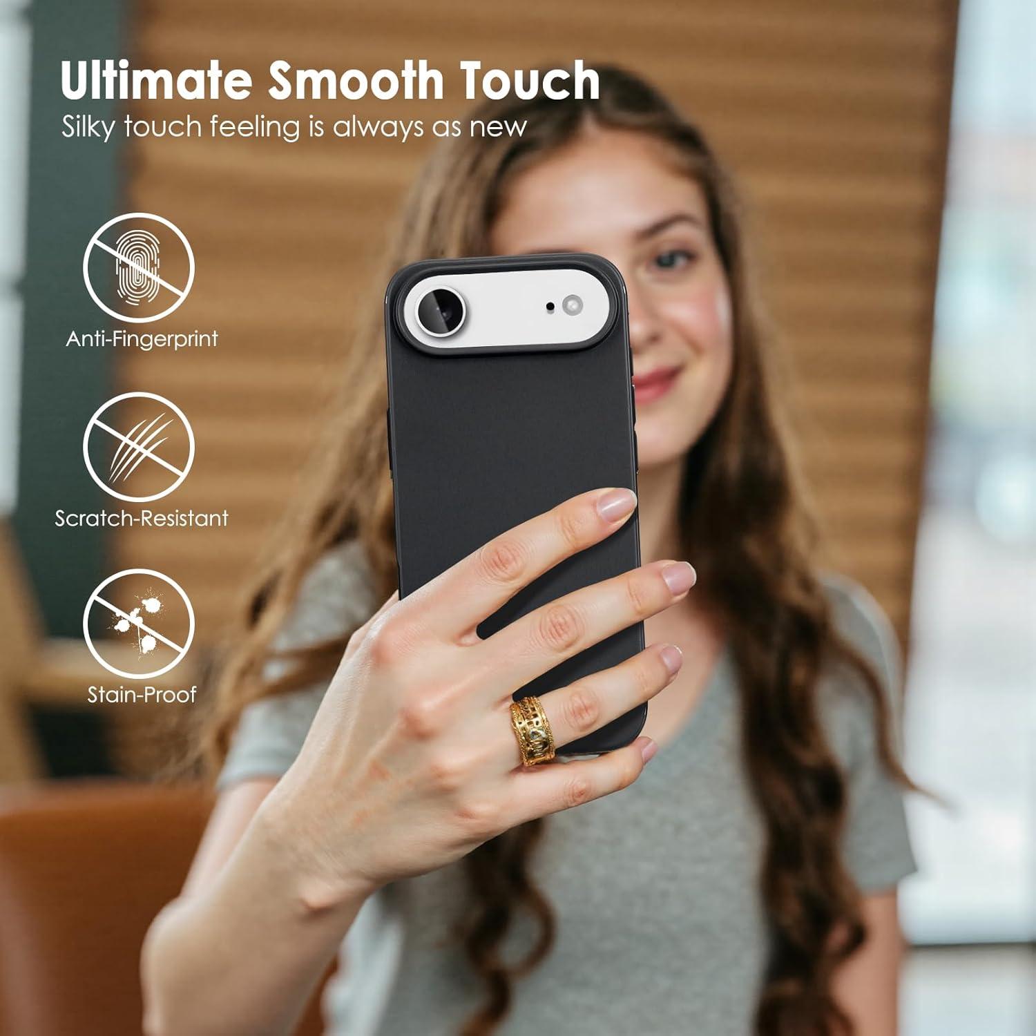 imageTENOC Phone Case Compatible with iPhone 15 Pro Max Clear Case Shockproof Protective Bumper Slim Cover for 67 InchBlack