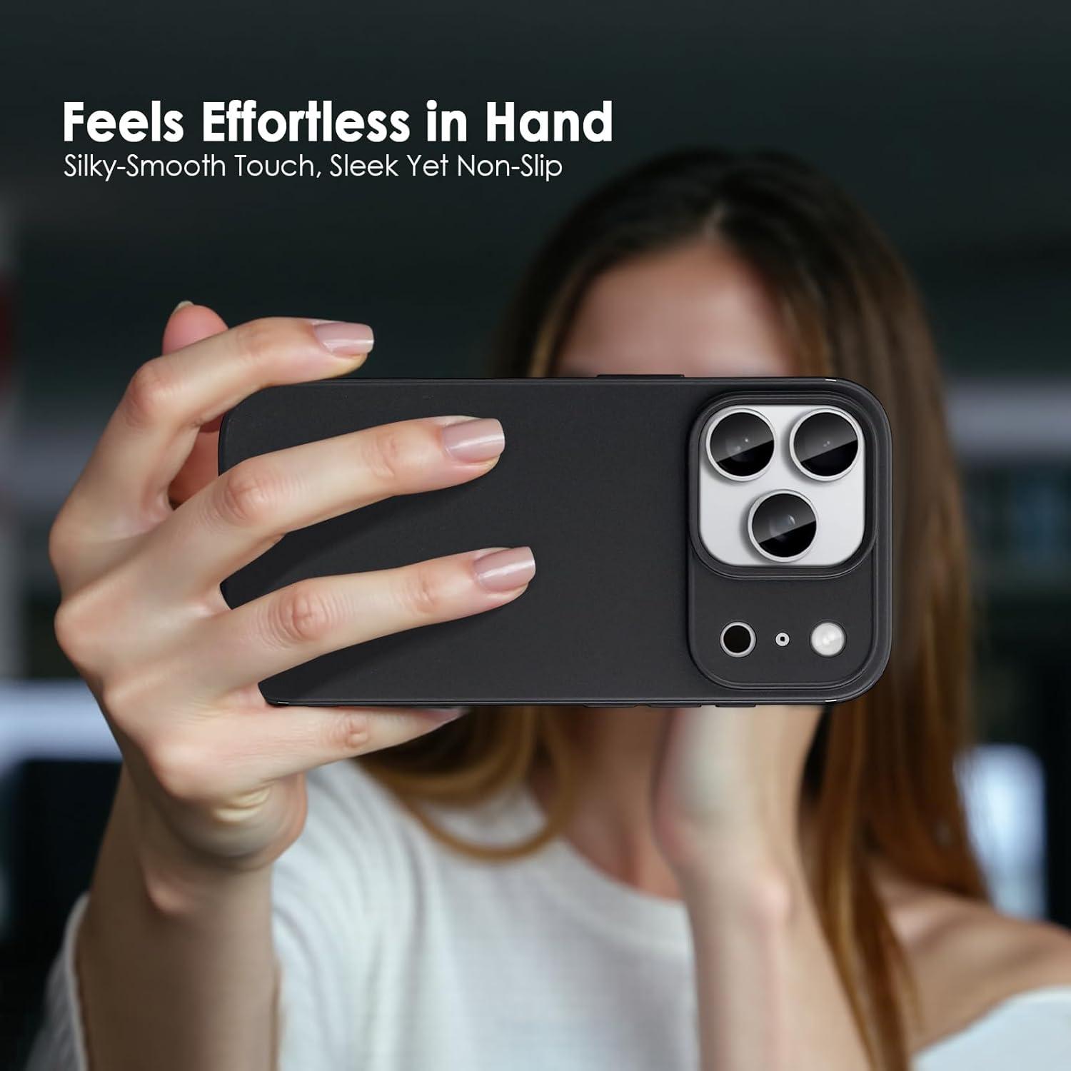 imageTENOC Phone Case Compatible with iPhone 15 Pro Max Clear Case Shockproof Protective Bumper Slim Cover for 67 InchBlack