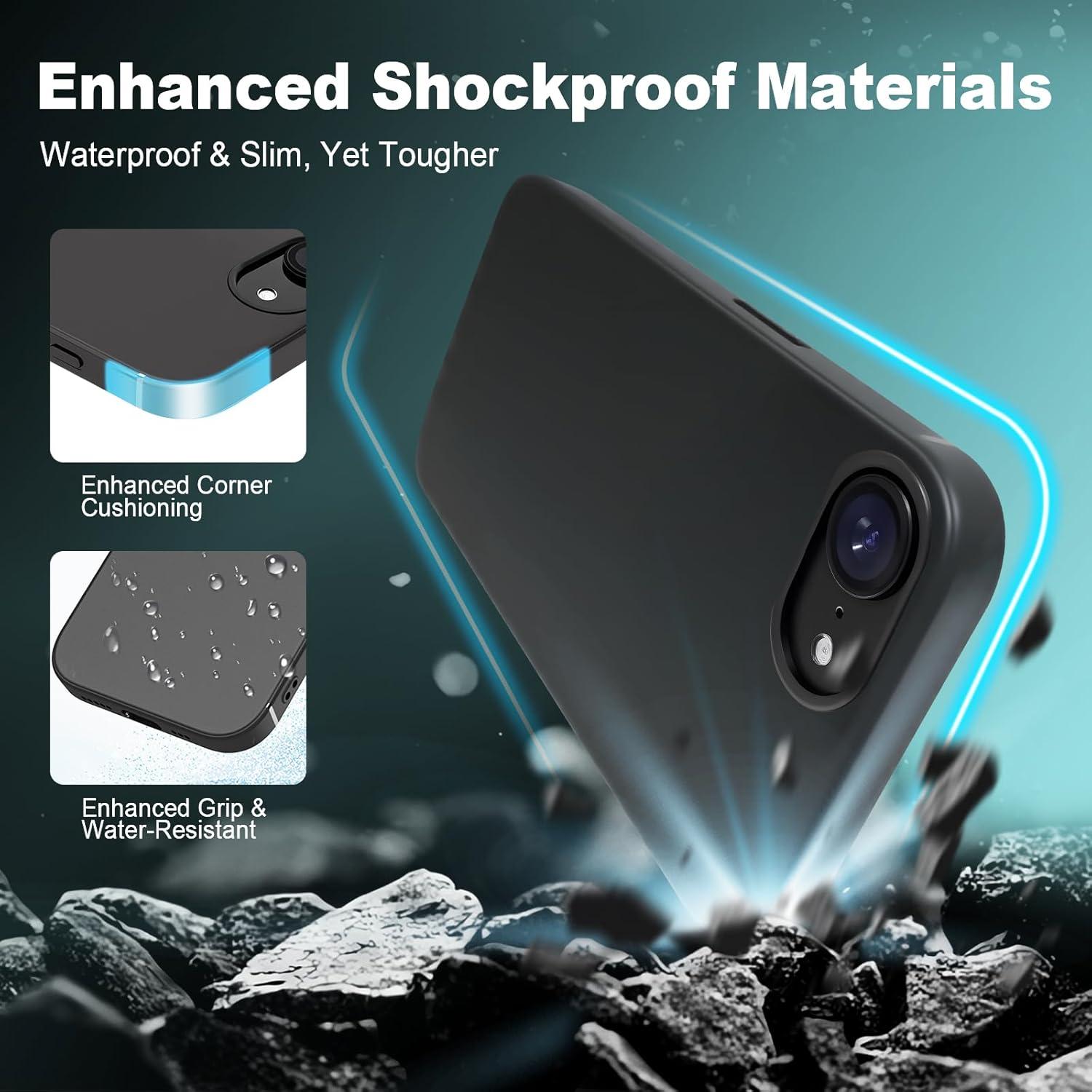 imageTENOC Phone Case Compatible with iPhone 15 Pro Max Clear Case Shockproof Protective Bumper Slim Cover for 67 InchBlack