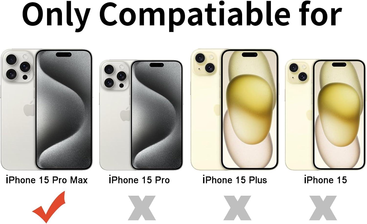 imageTENOC Phone Case Compatible with iPhone 15 Pro Max Clear Case Shockproof Protective Bumper Slim Cover for 67 InchClear