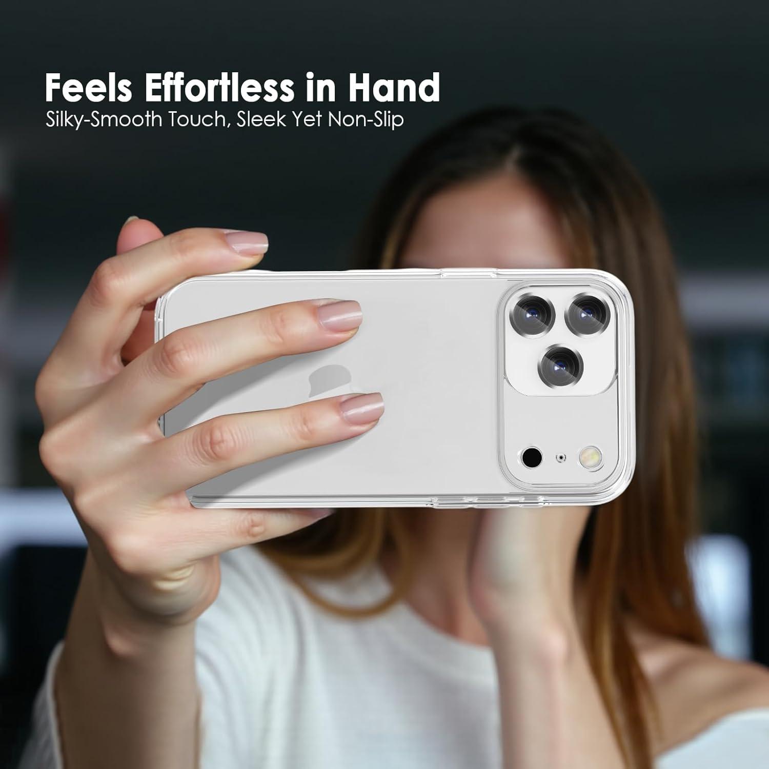 imageTENOC Phone Case Compatible with iPhone 15 Pro Max Clear Case Shockproof Protective Bumper Slim Cover for 67 InchClear