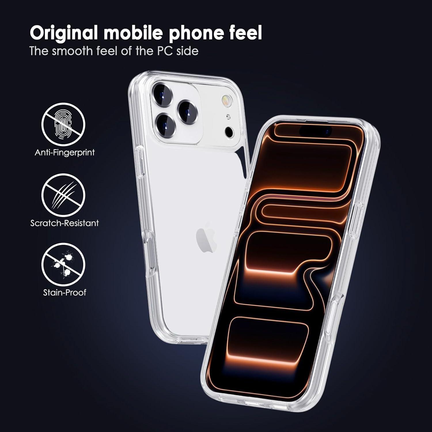 imageTENOC Phone Case Compatible with iPhone 15 Pro Max Clear Case Shockproof Protective Bumper Slim Cover for 67 InchClear