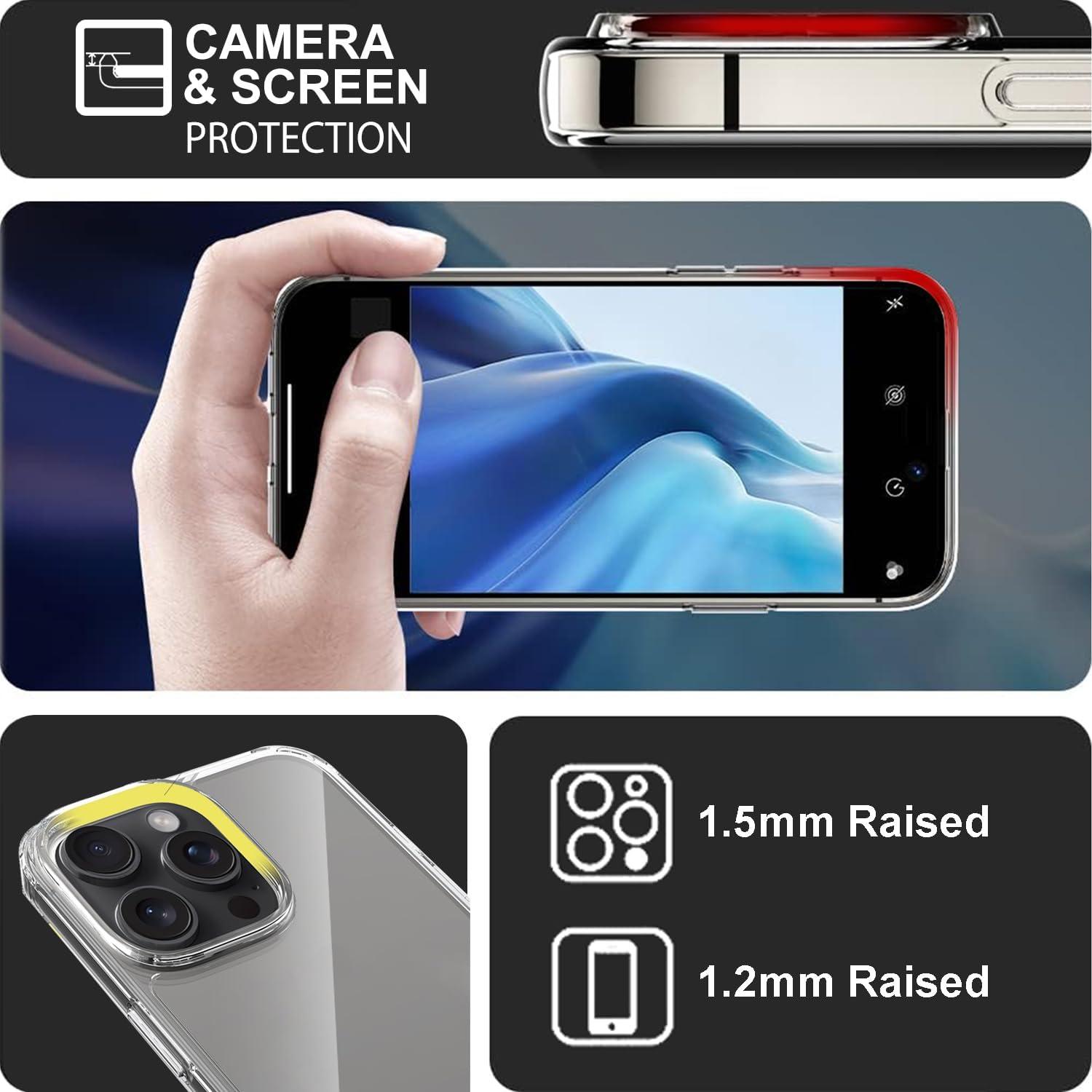 imageTENOC Phone Case Compatible with iPhone 15 Pro Max Clear Case Shockproof Protective Bumper Slim Cover for 67 InchClear