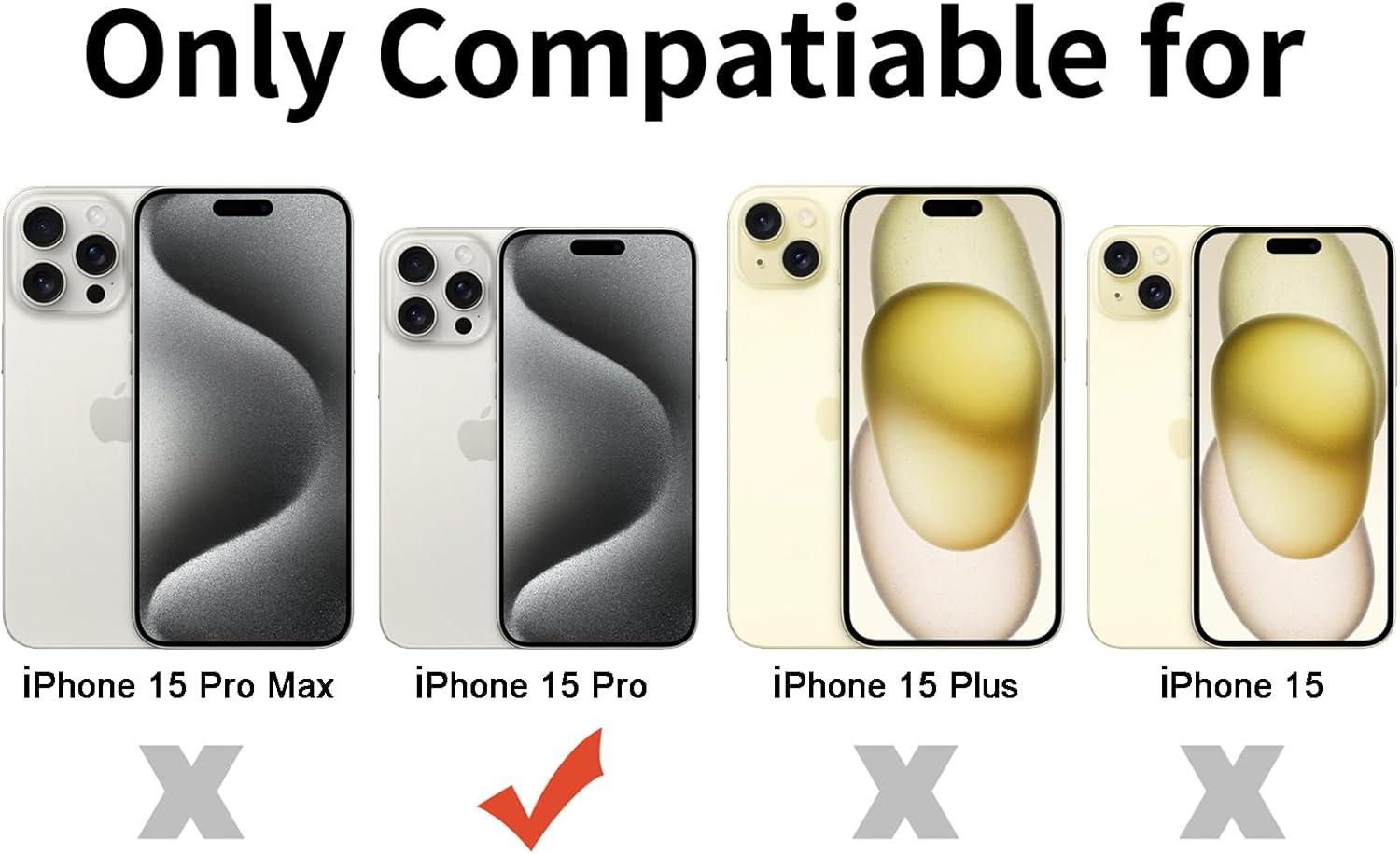 imageTENOC Phone Case Compatible with iPhone 15 Pro Max Clear Case Shockproof Protective Bumper Slim Cover for 67 InchClear