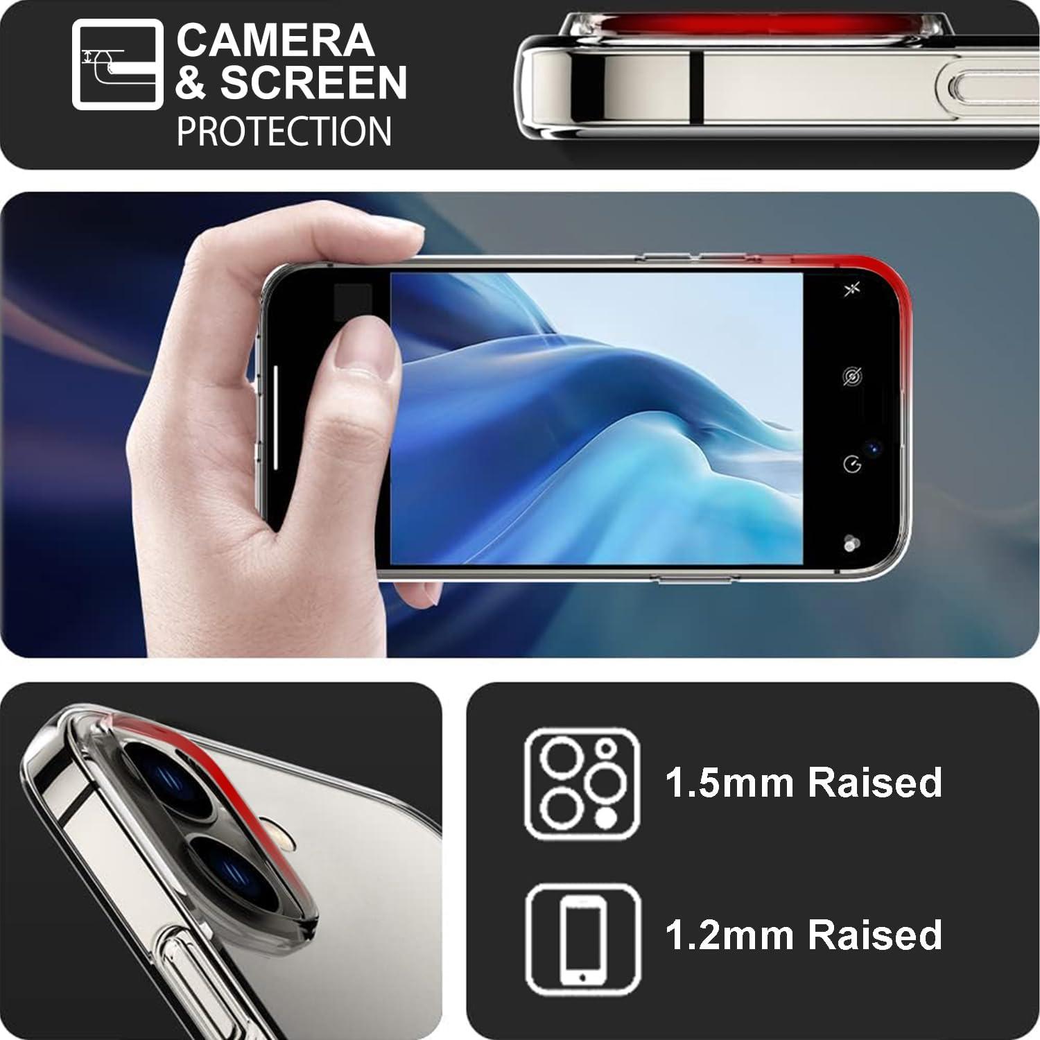 imageTENOC Phone Case Compatible with iPhone 15 Pro Max Clear Case Shockproof Protective Bumper Slim Cover for 67 InchClear