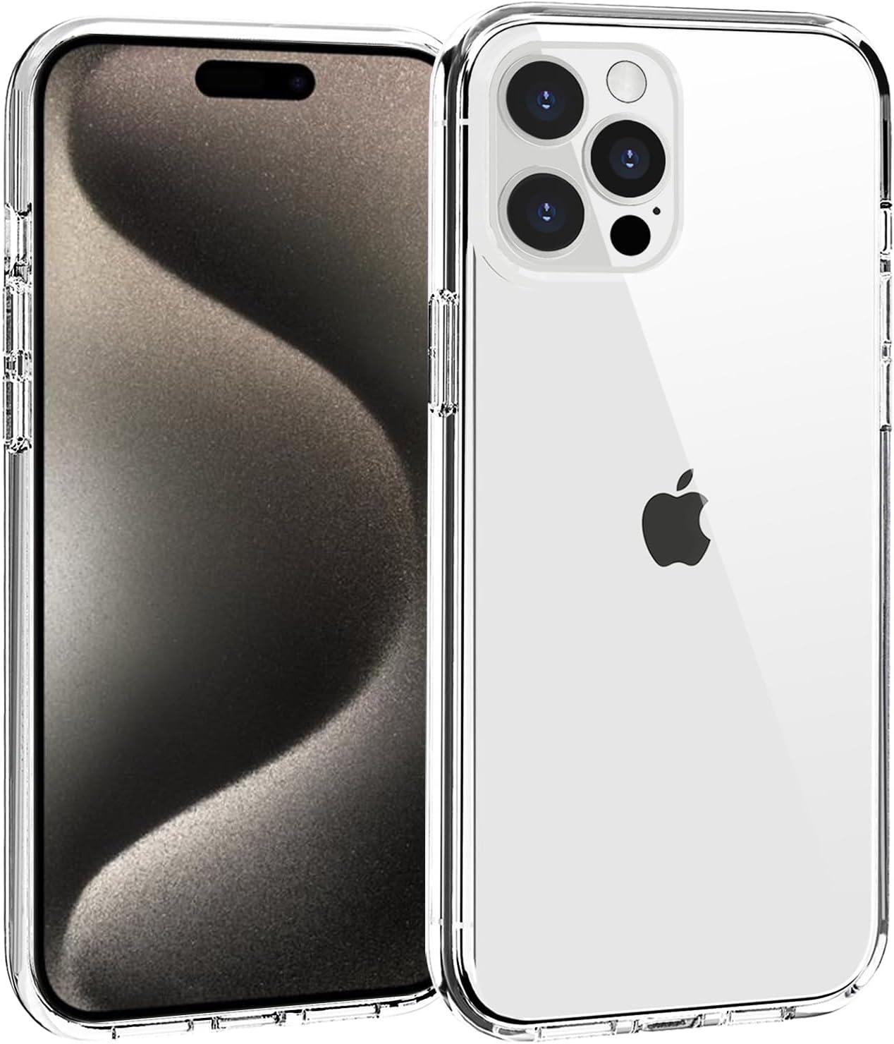 imageTENOC Phone Case Compatible with iPhone 15 Pro Max Clear Case Shockproof Protective Bumper Slim Cover for 67 InchClear