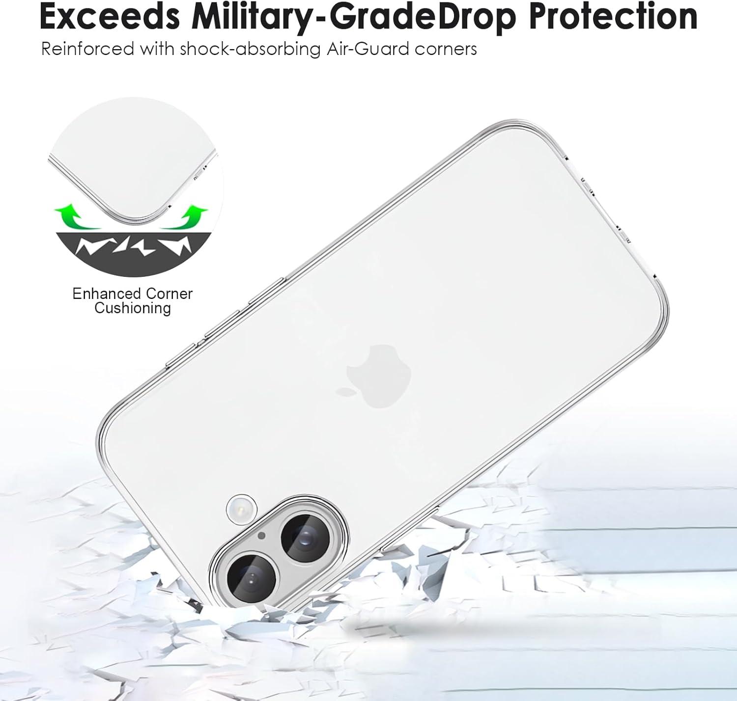 imageTENOC Phone Case Compatible with iPhone 15 Pro Max Clear Case Shockproof Protective Bumper Slim Cover for 67 InchClear