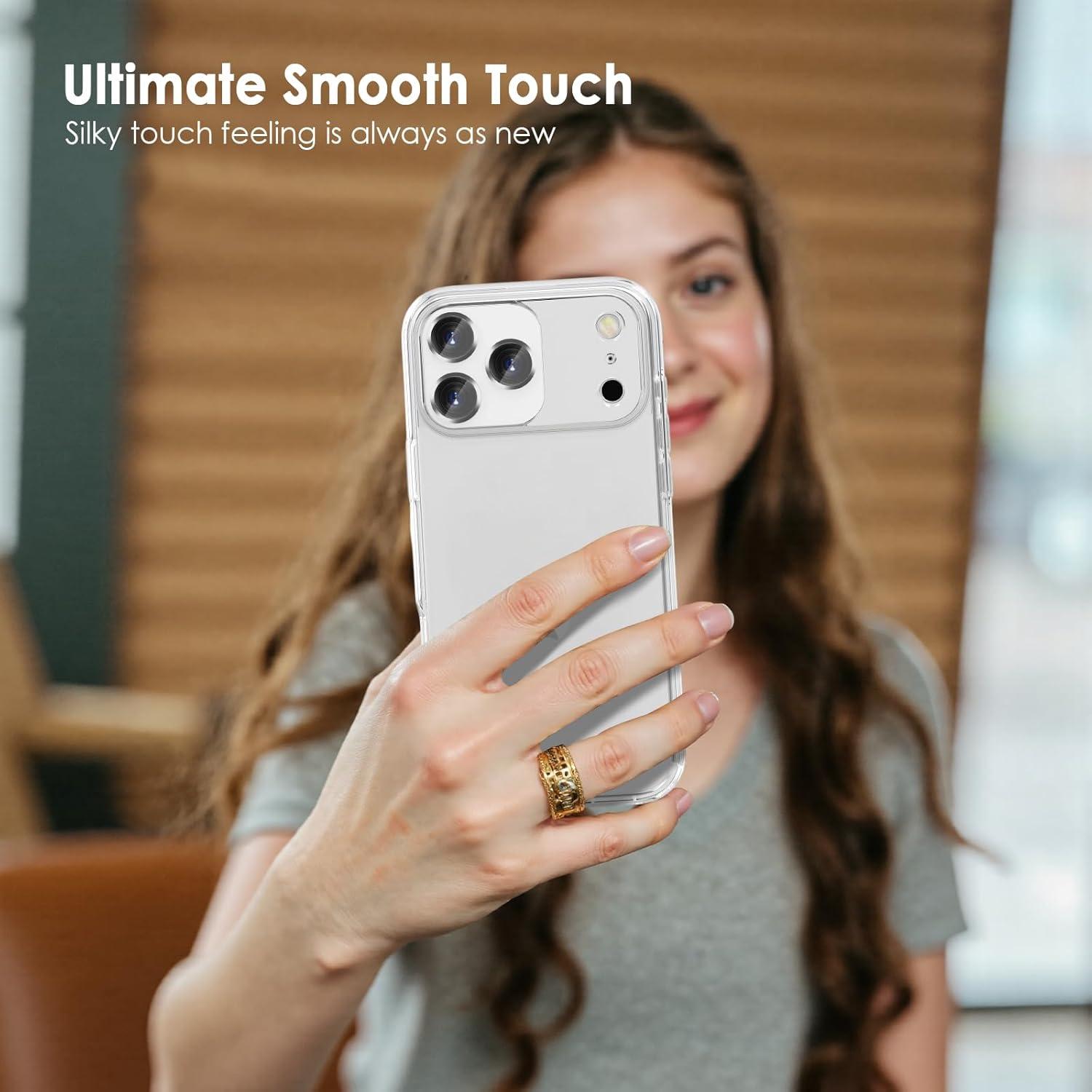 imageTENOC Phone Case Compatible with iPhone 15 Pro Max Clear Case Shockproof Protective Bumper Slim Cover for 67 InchClear