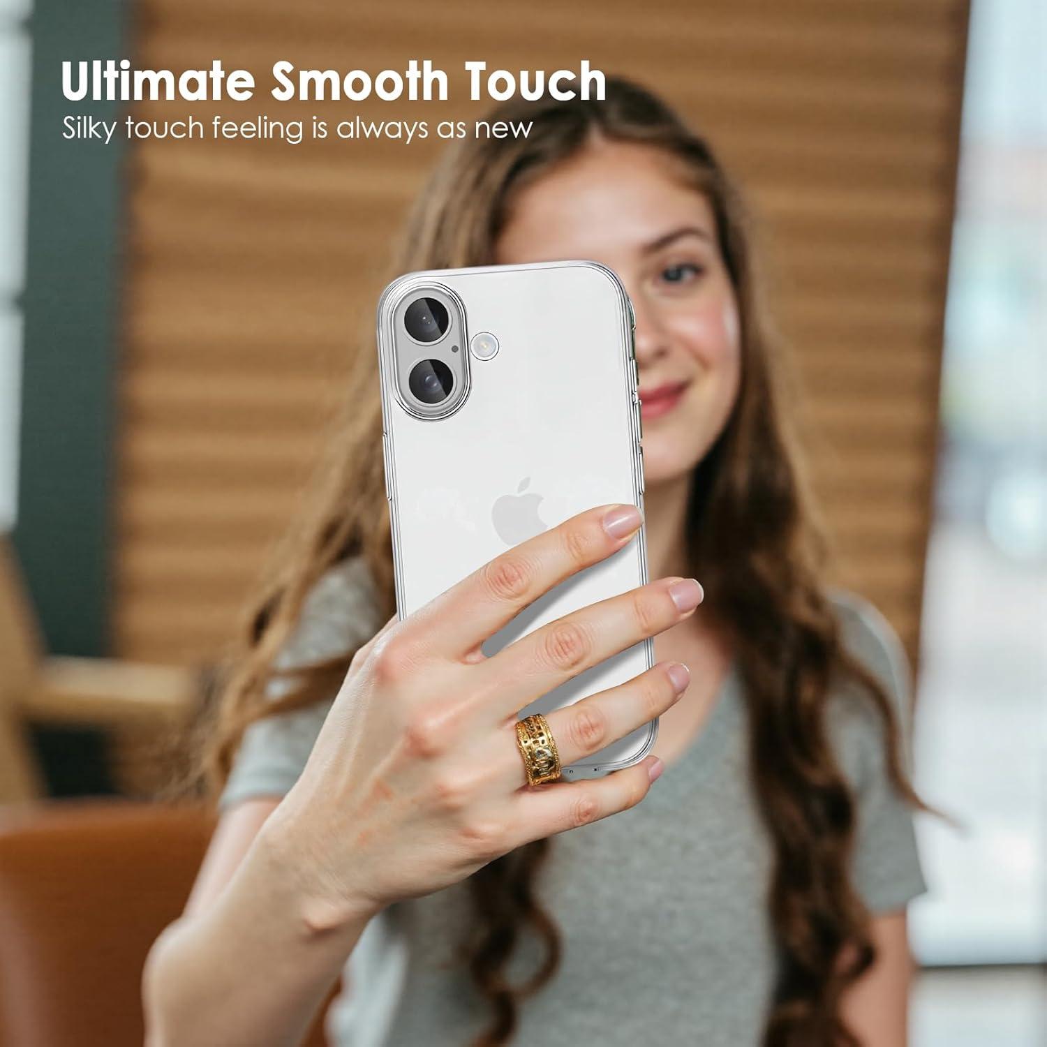 imageTENOC Phone Case Compatible with iPhone 15 Pro Max Clear Case Shockproof Protective Bumper Slim Cover for 67 InchClear