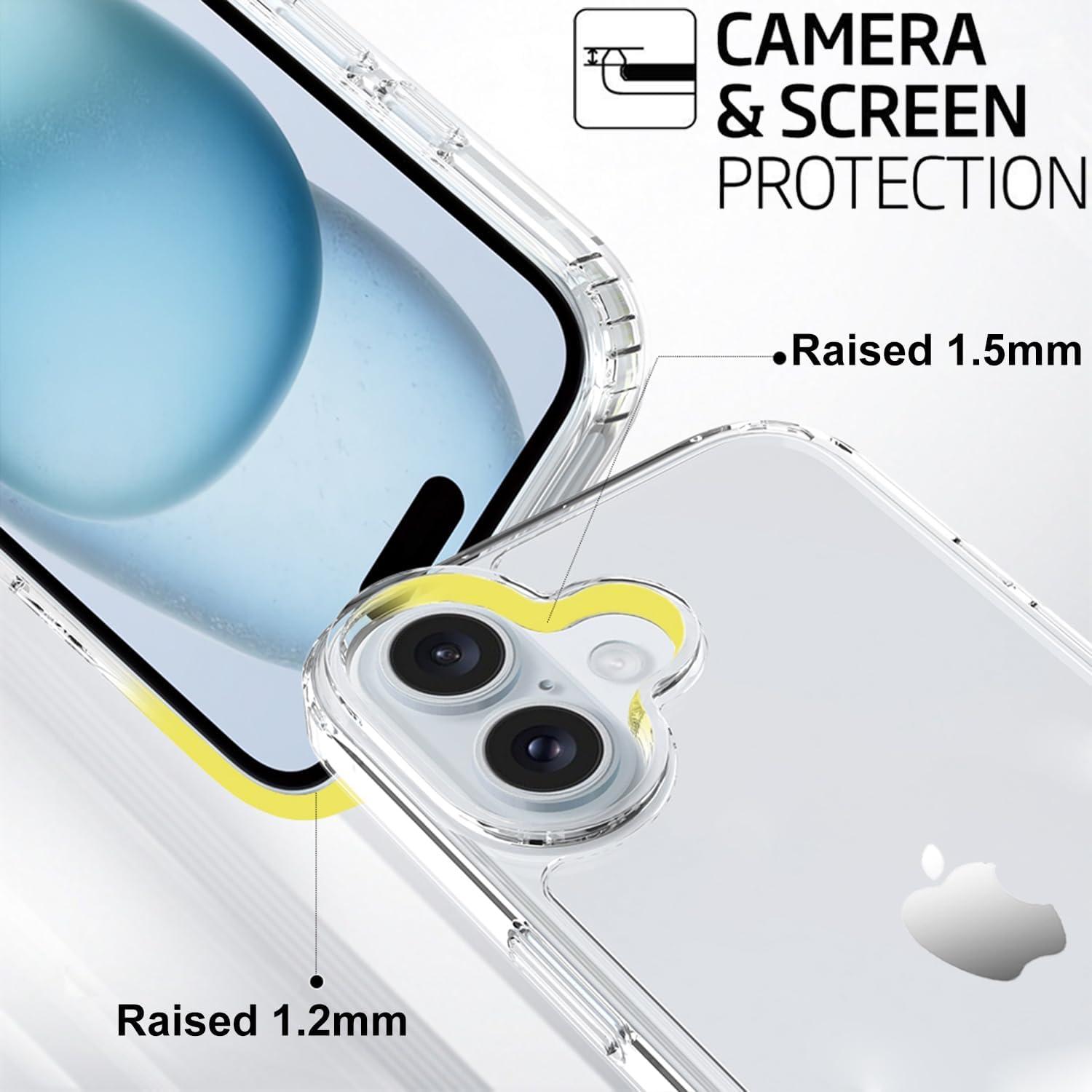 imageTENOC Phone Case Compatible with iPhone 15 Pro Max Clear Case Shockproof Protective Bumper Slim Cover for 67 InchClear AntiYellowing