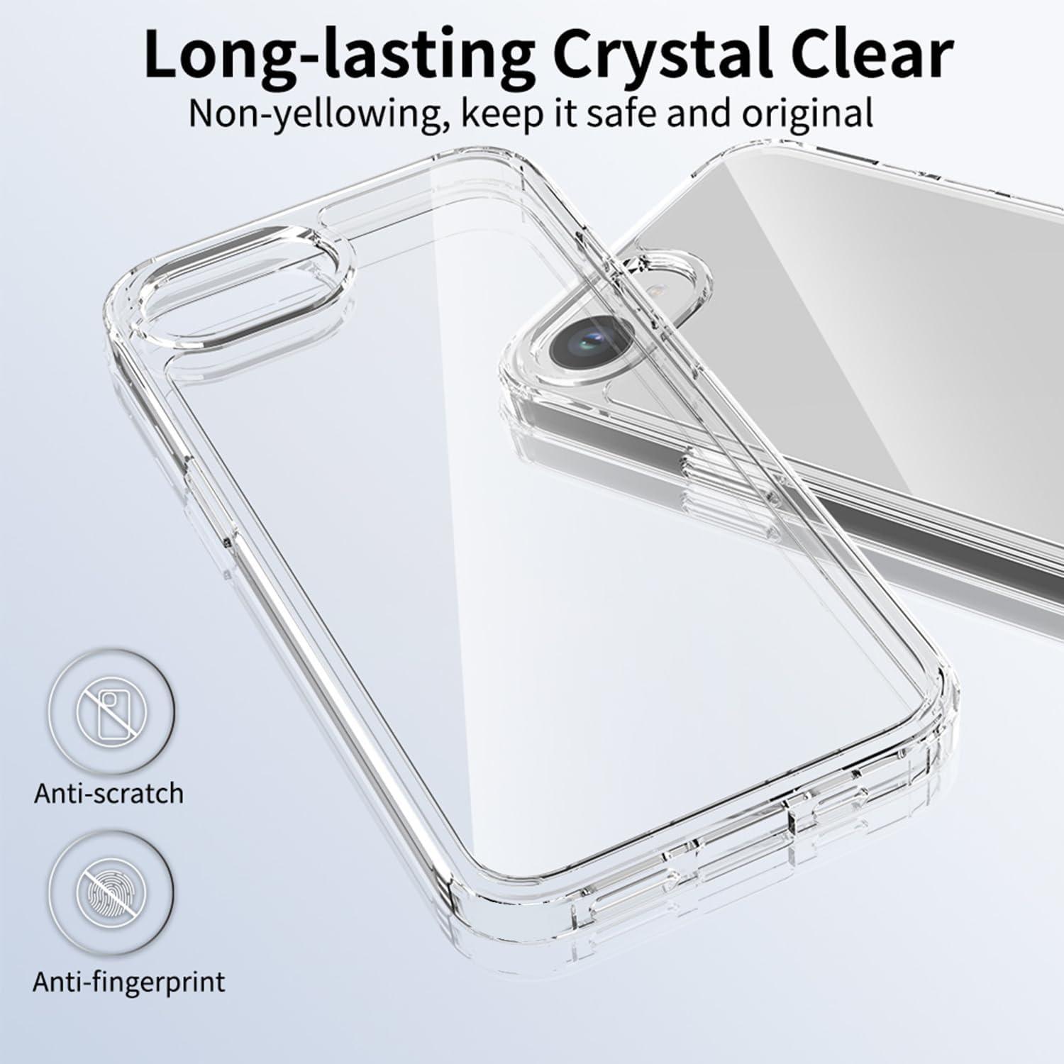 imageTENOC Phone Case Compatible with iPhone 15 Pro Max Clear Case Shockproof Protective Bumper Slim Cover for 67 InchClear AntiYellowing