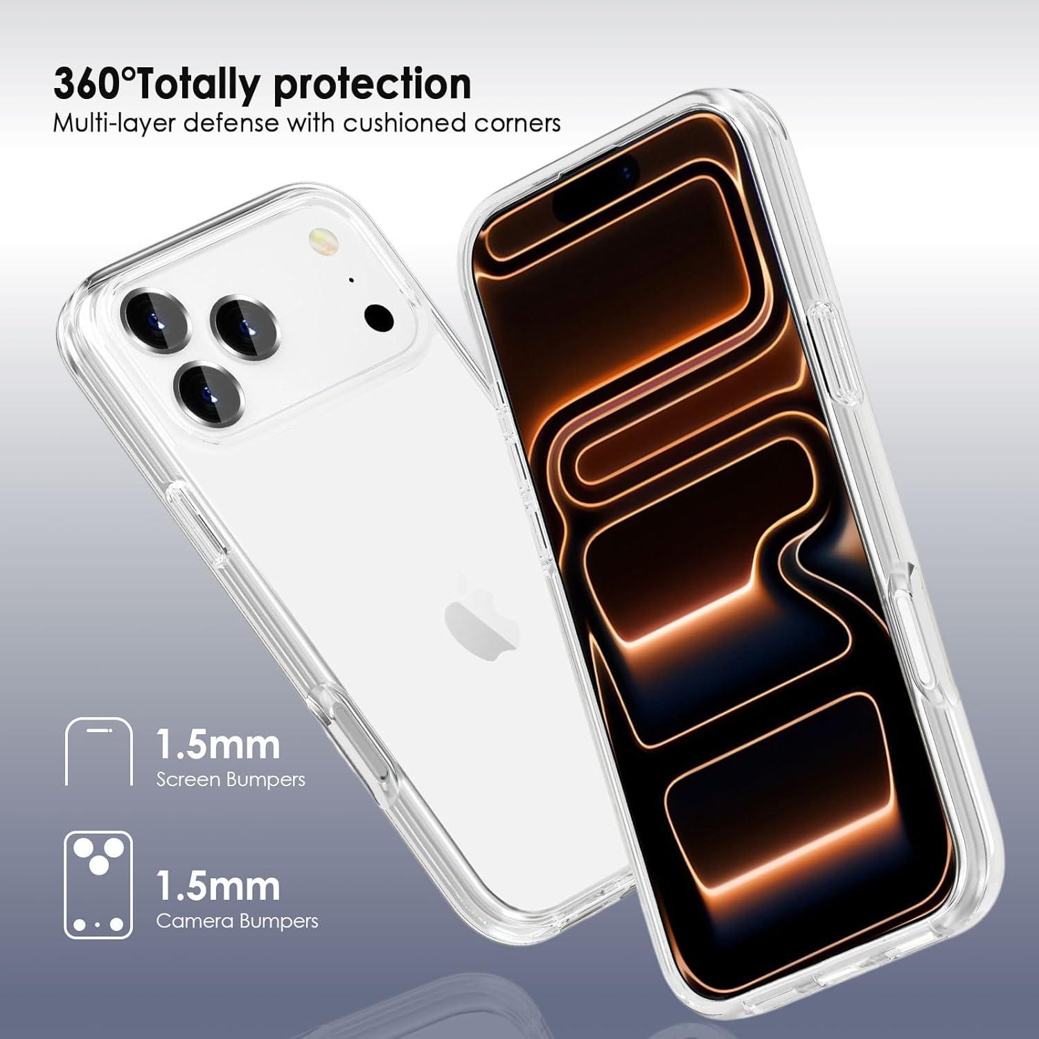 imageTENOC Phone Case Compatible with iPhone 16 Black Case AntiFingerprint Protective Bumper Matte Cover for 61 InchClear AntiYellowing