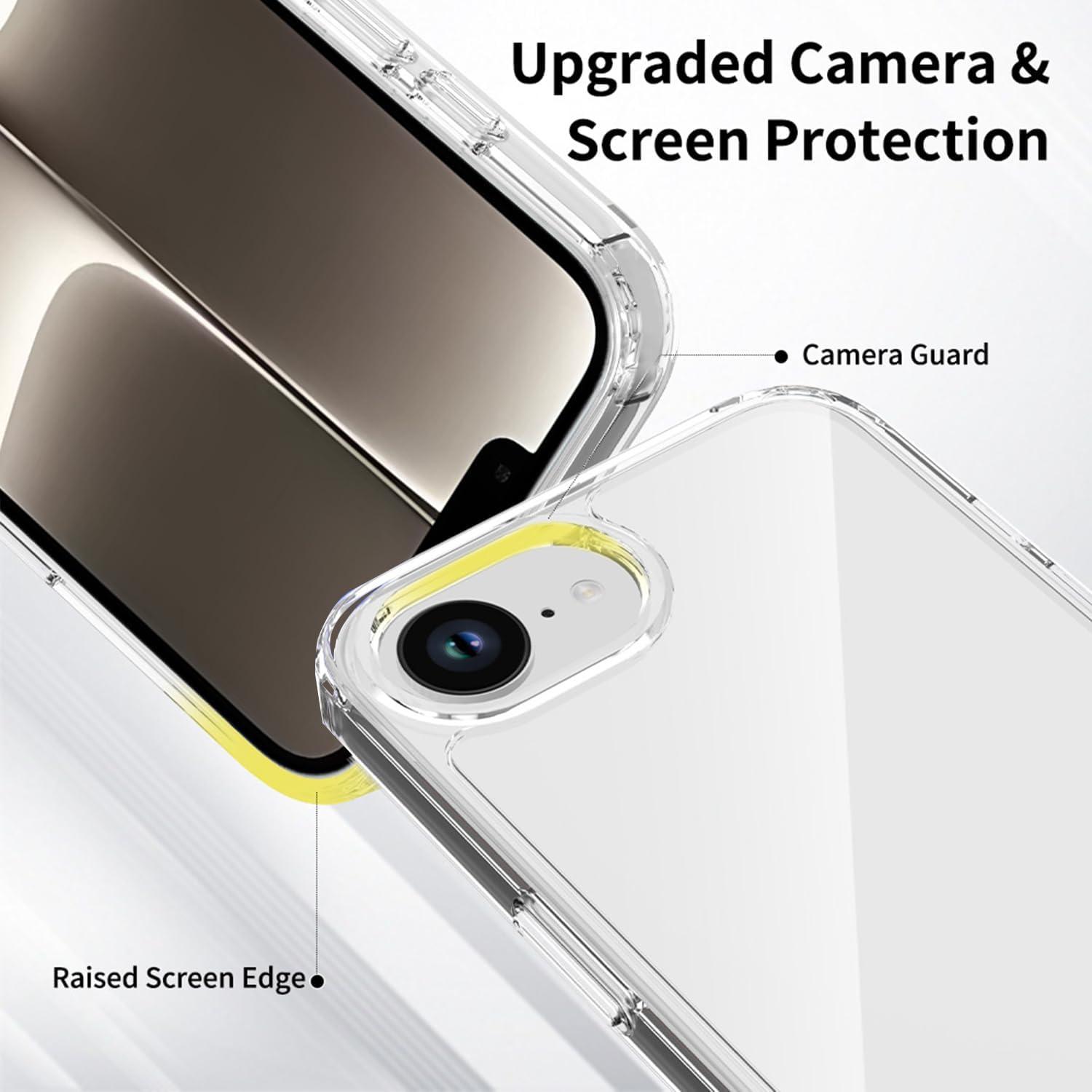 imageTENOC Phone Case Compatible with iPhone 16 Black Case AntiFingerprint Protective Bumper Matte Cover for 61 InchClear AntiYellowing