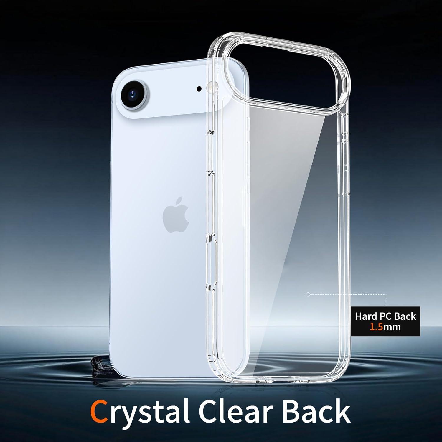 imageTENOC Phone Case Compatible with iPhone 16 Black Case AntiFingerprint Protective Bumper Matte Cover for 61 InchClear AntiYellowing
