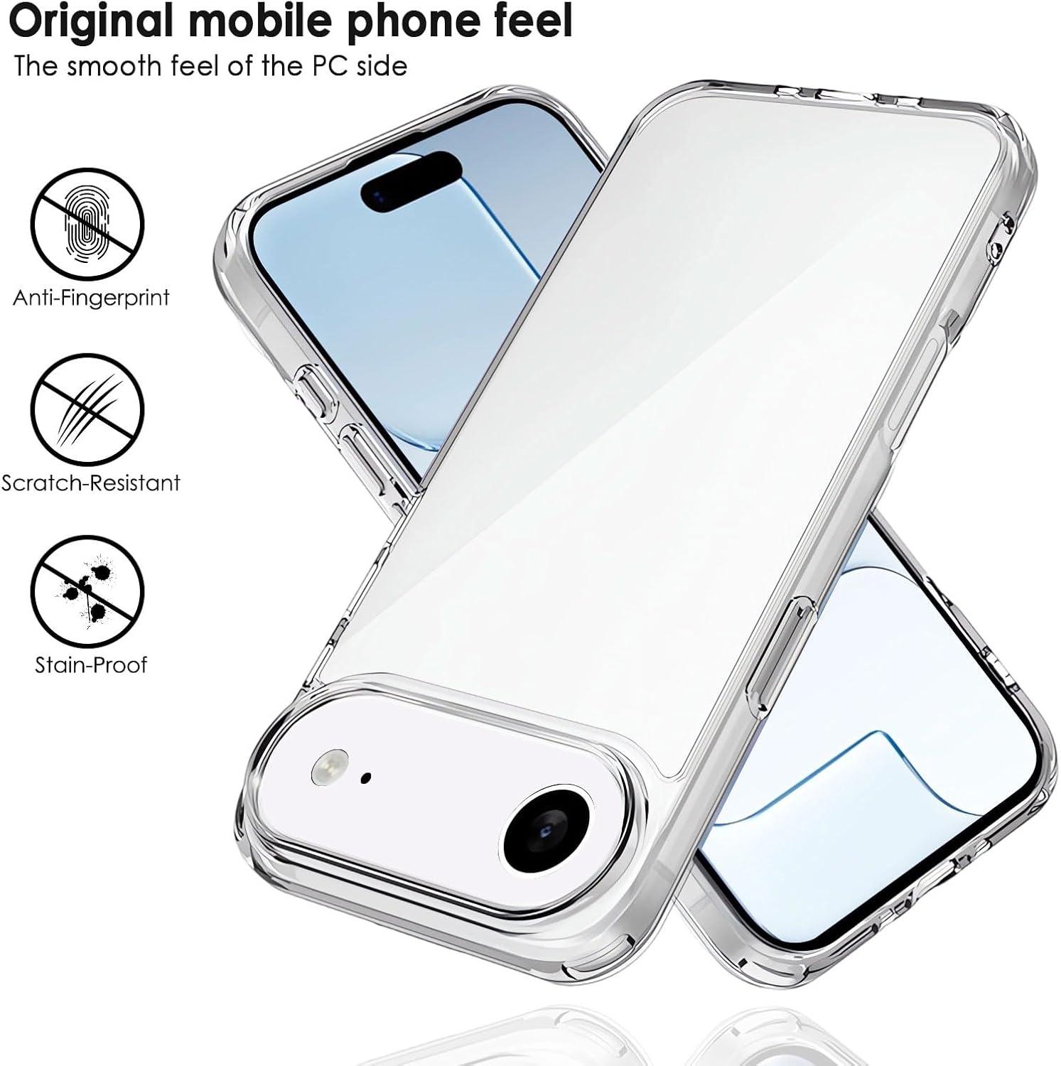 imageTENOC Phone Case Compatible with iPhone 16 Black Case AntiFingerprint Protective Bumper Matte Cover for 61 InchClear AntiYellowing