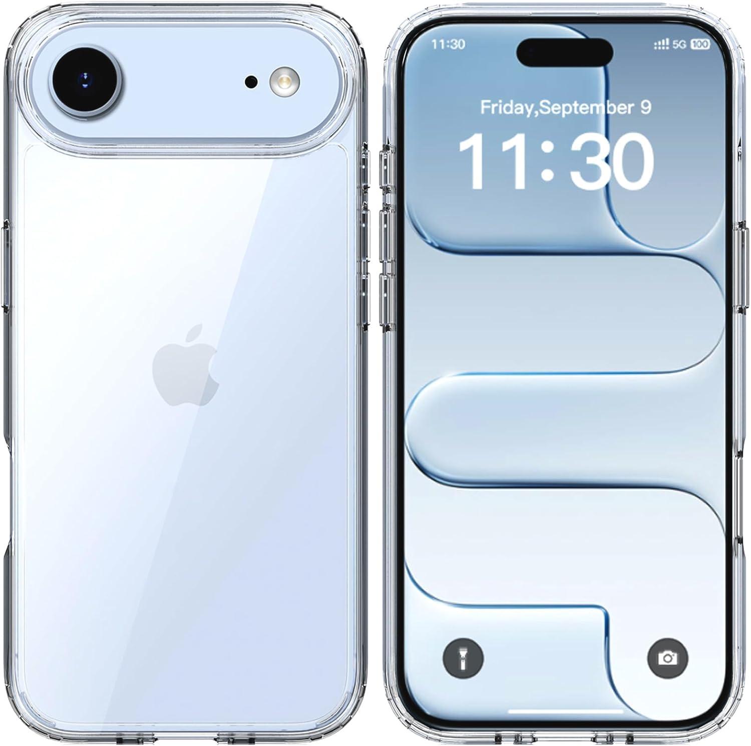 imageTENOC Phone Case Compatible with iPhone 16 Black Case AntiFingerprint Protective Bumper Matte Cover for 61 InchClear AntiYellowing