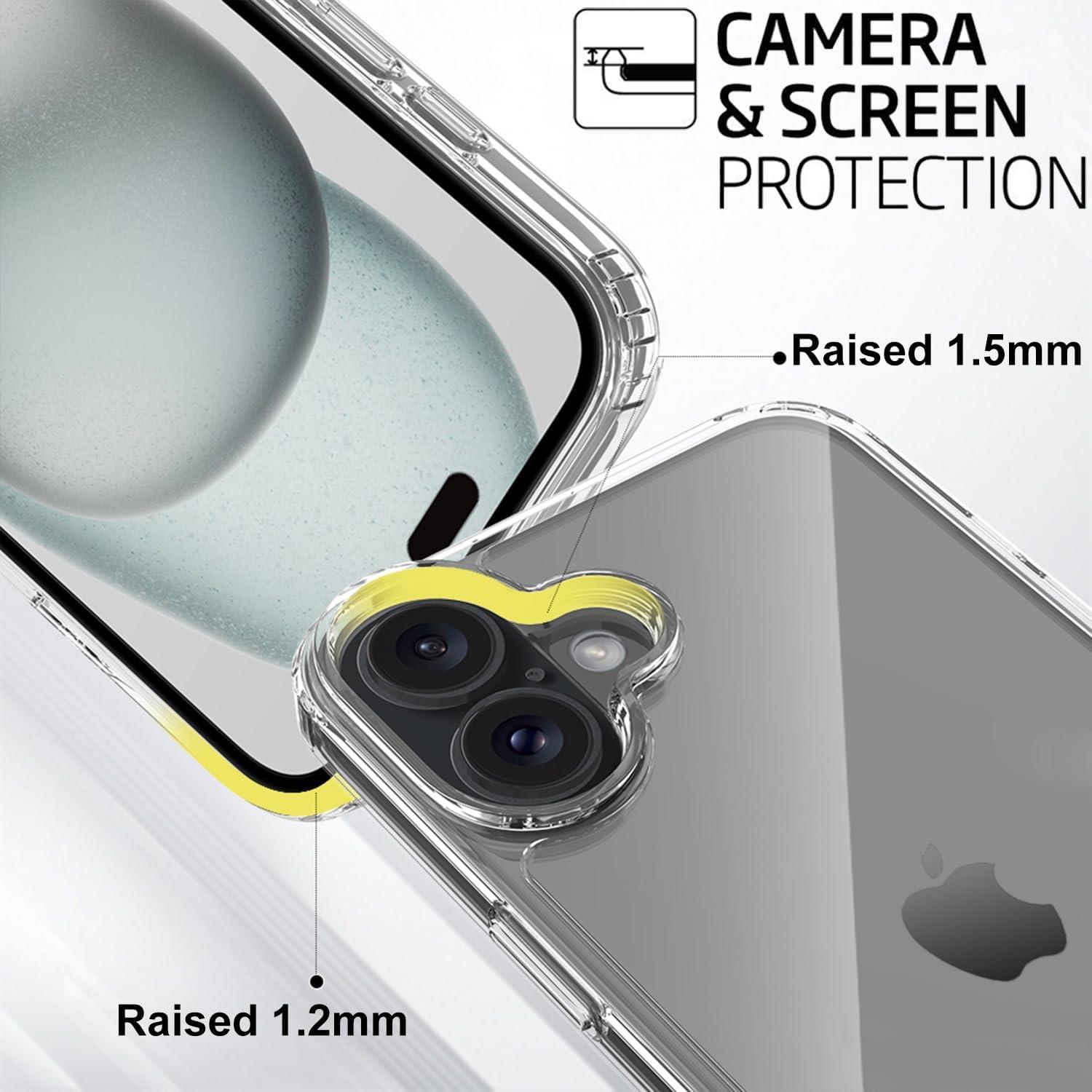 imageTENOC Phone Case Compatible with iPhone 16 Black Case AntiFingerprint Protective Bumper Matte Cover for 61 InchClear AntiYellowing