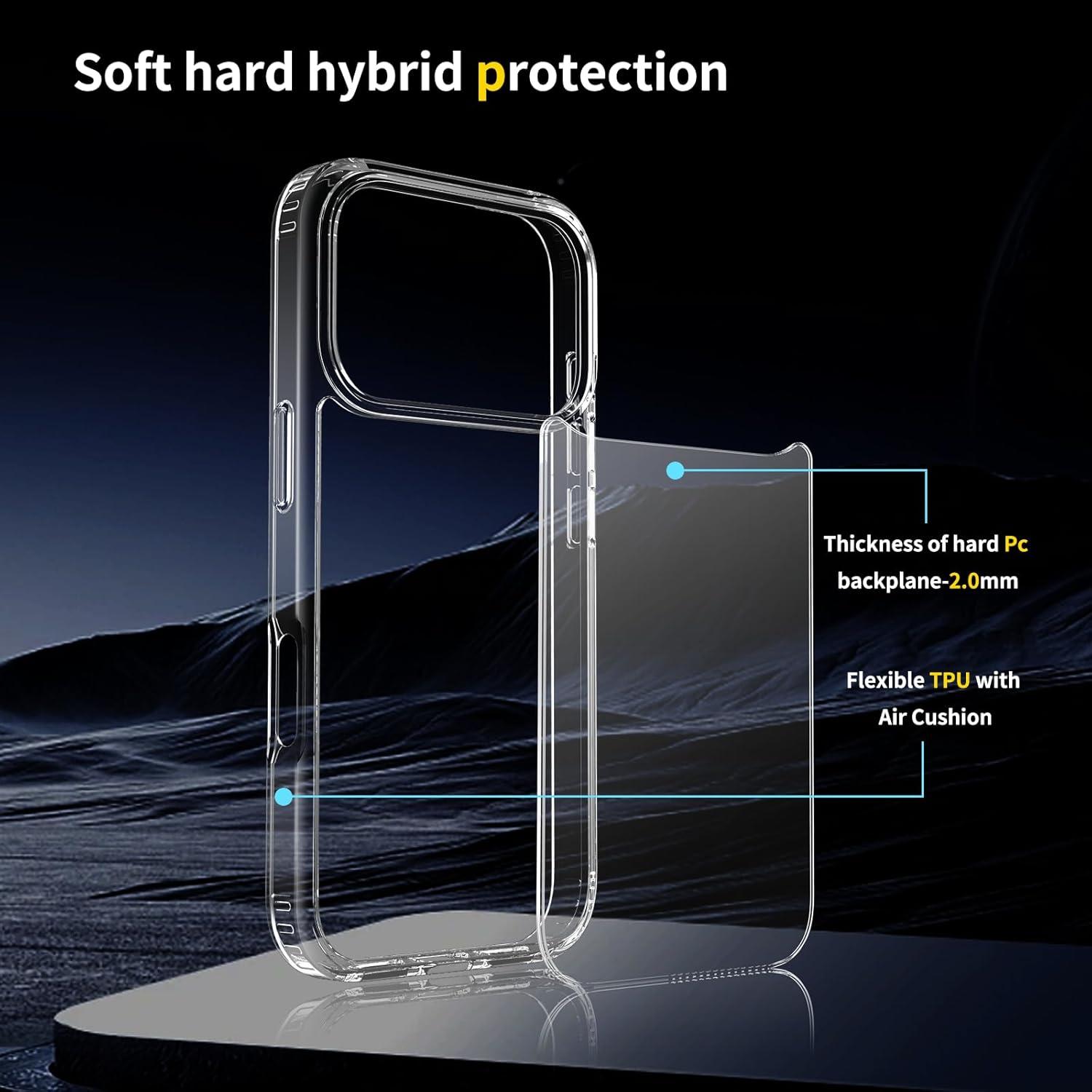 imageTENOC Phone Case Compatible with iPhone 16 Black Case AntiFingerprint Protective Bumper Matte Cover for 61 InchClear AntiYellowing