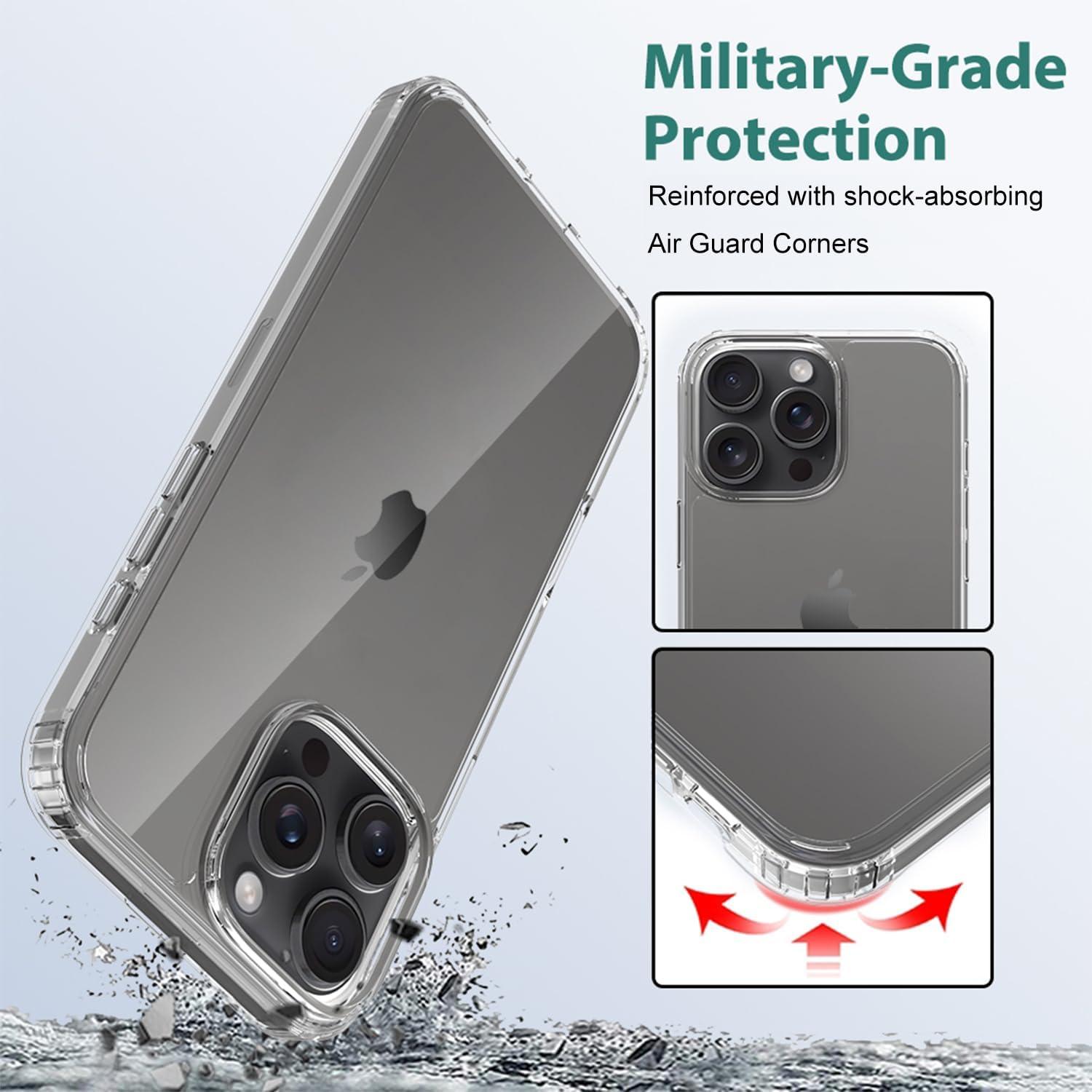 imageTENOC Phone Case Compatible with iPhone 16 Black Case AntiFingerprint Protective Bumper Matte Cover for 61 InchClear AntiYellowing