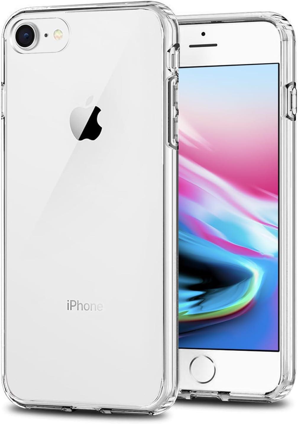imageTENOC Phone Case Compatible with iPhone SE 2nd 2020 and 3rd 2022 Generation amp iPhone 7 amp iPhone 8 Clear Case Shockproof Protective Bumper Slim Cover for 47 InchClear AntiYellowing
