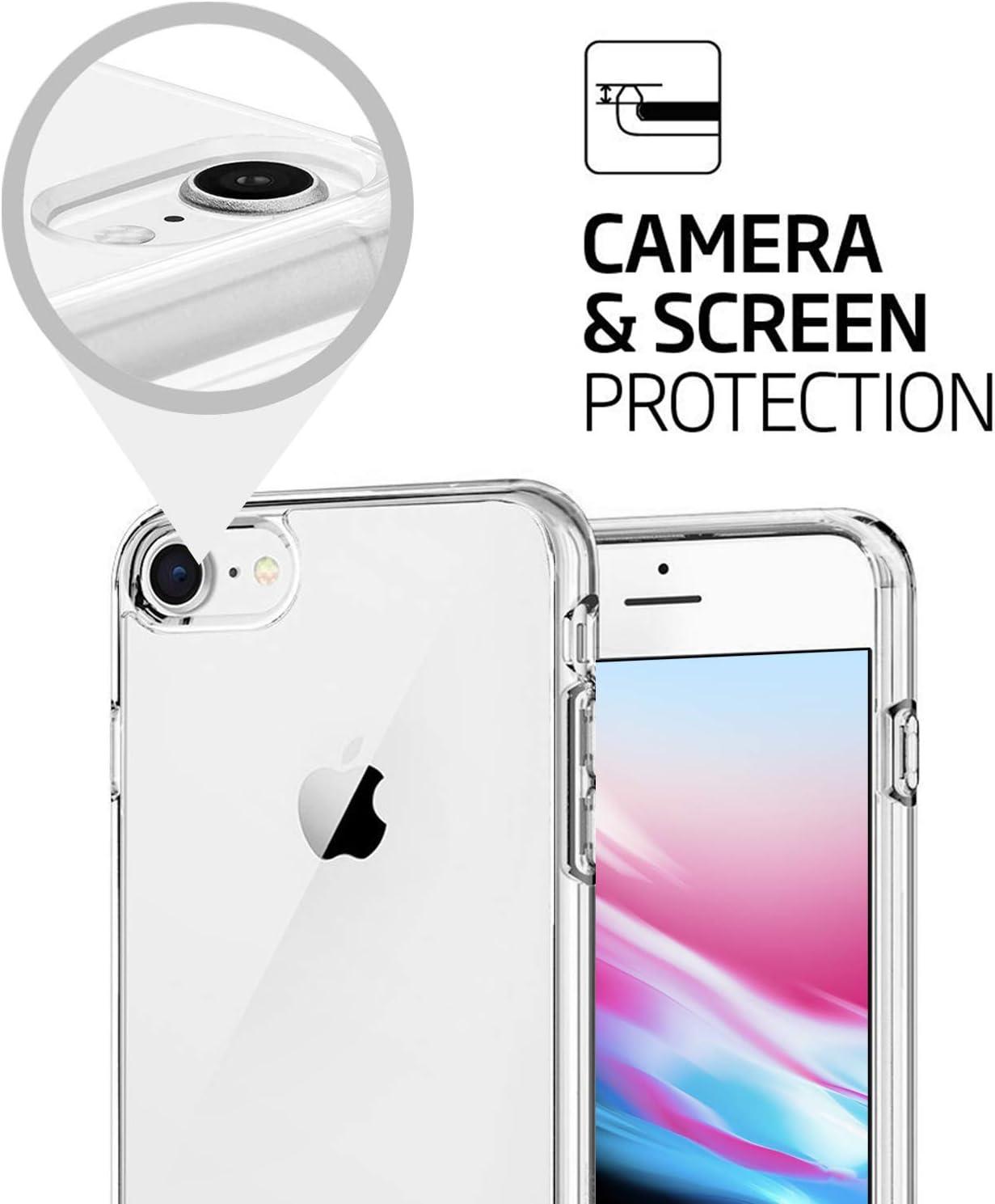 imageTENOC Phone Case Compatible with iPhone SE 2nd 2020 and 3rd 2022 Generation amp iPhone 7 amp iPhone 8 Clear Case Shockproof Protective Bumper Slim Cover for 47 InchClear