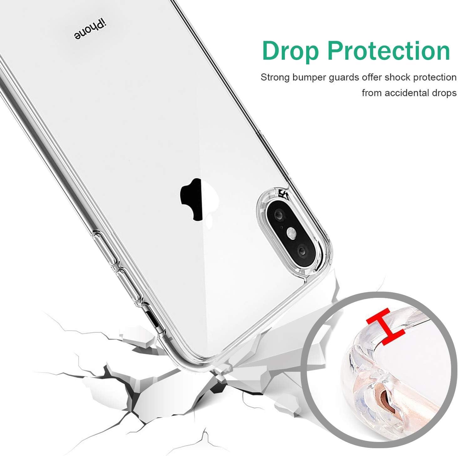 imageTENOC Phone Case Compatible with iPhone SE 2nd 2020 and 3rd 2022 Generation amp iPhone 7 amp iPhone 8 Clear Case Shockproof Protective Bumper Slim Cover for 47 InchClear
