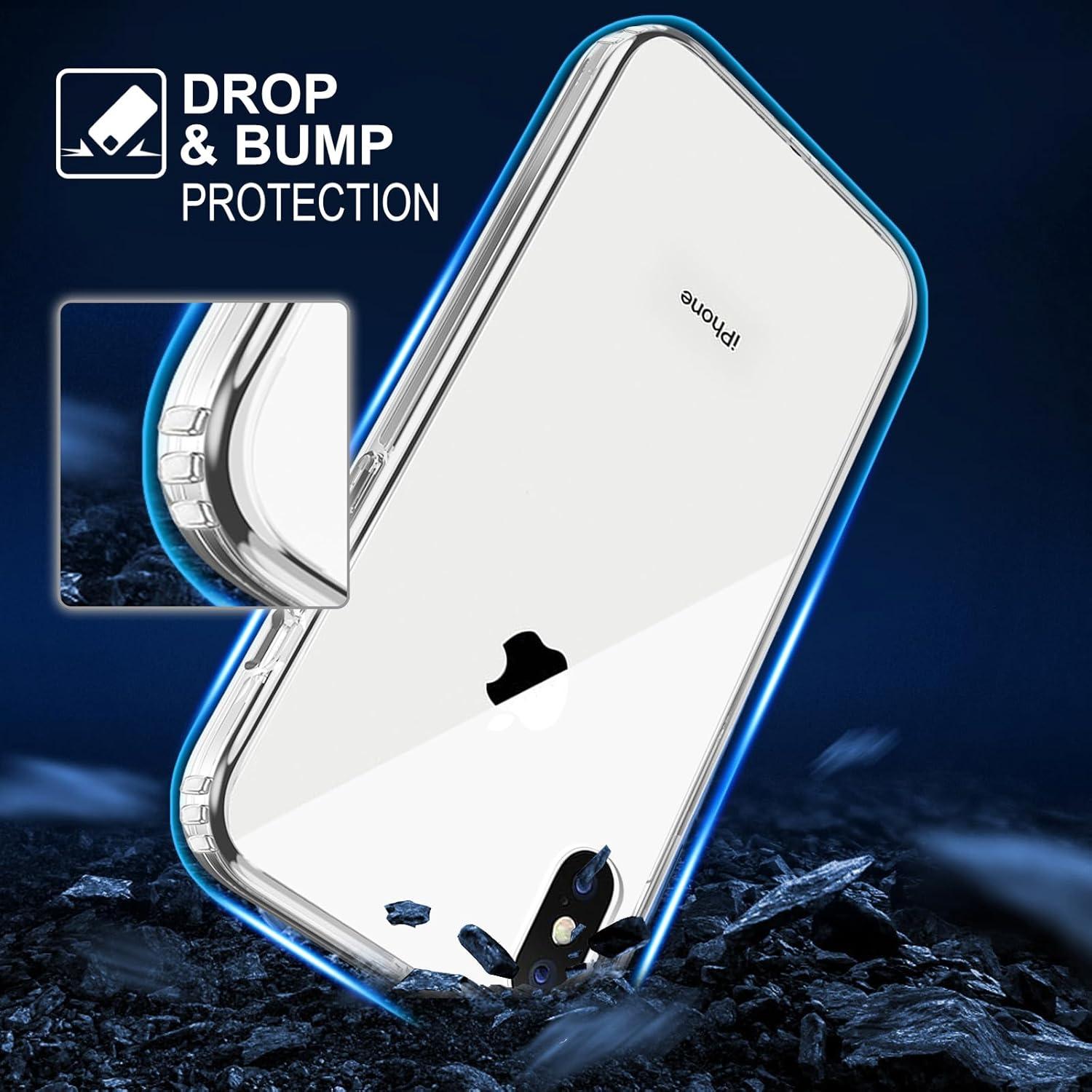 imageTENOC Phone Case Compatible with iPhone SE 2nd 2020 and 3rd 2022 Generation amp iPhone 7 amp iPhone 8 Clear Case Shockproof Protective Bumper Slim Cover for 47 InchClear AntiYellowing