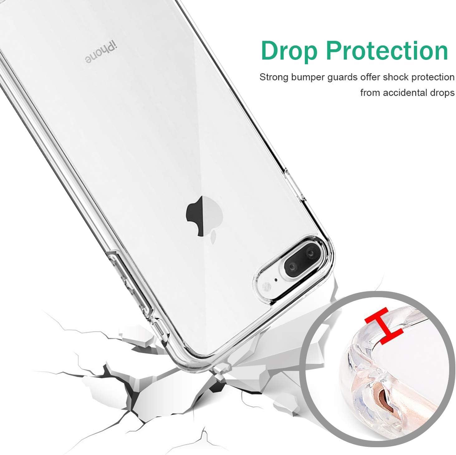 imageTENOC Phone Case Compatible with iPhone SE 2nd 2020 and 3rd 2022 Generation amp iPhone 7 amp iPhone 8 Clear Case Shockproof Protective Bumper Slim Cover for 47 InchClear