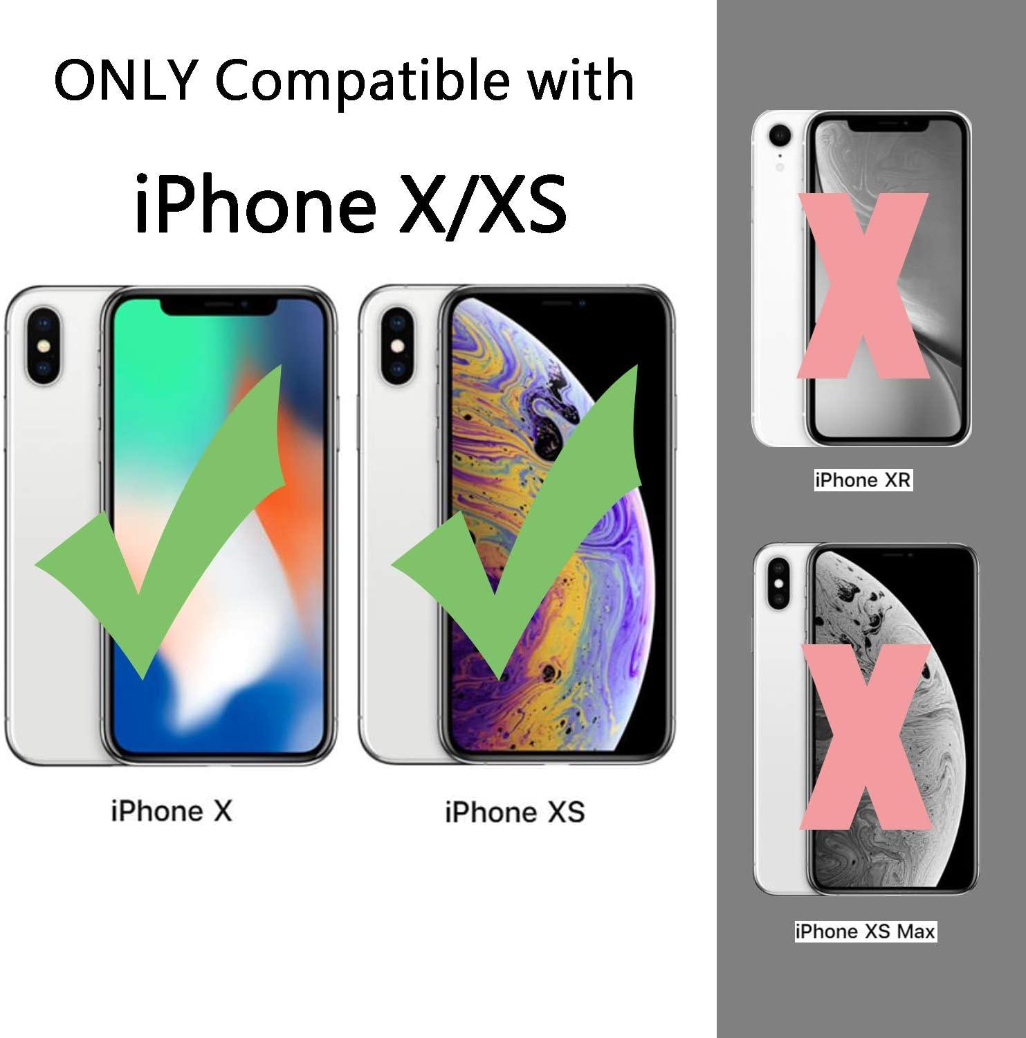 imageTENOC Phone Case Compatible with iPhone X amp iPhone Xs Clear Case Black Protective Bumper NonYellowing Cover for 58 Inch
