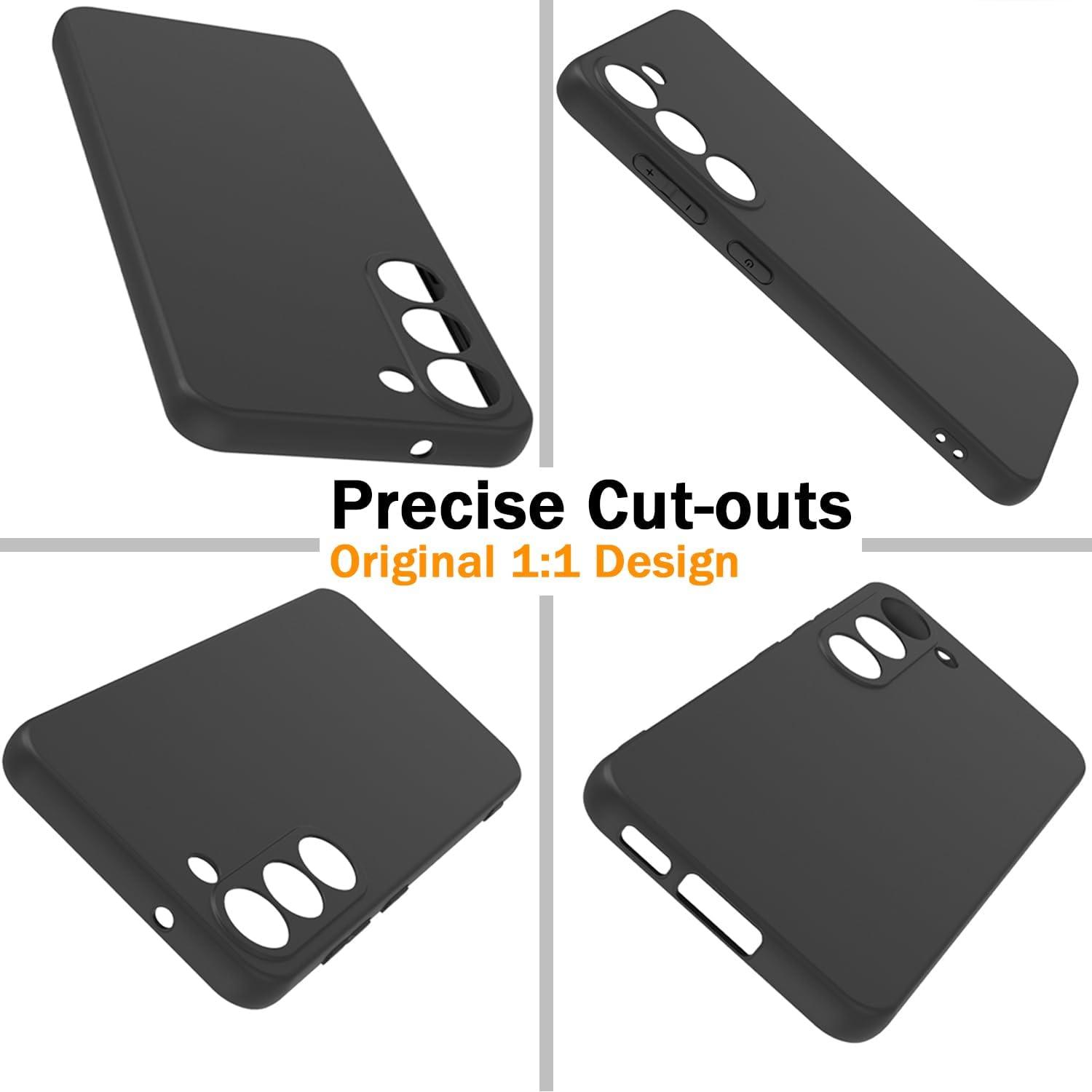 imageTENOC Phone Case for Samsung Galaxy S23 FE Clear Case Shockproof Protective Bumper Slim CoverBlack Matte
