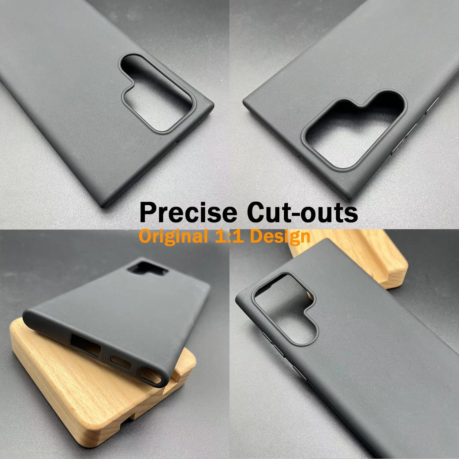 imageTENOC Phone Case for Samsung Galaxy S23 FE Clear Case Shockproof Protective Bumper Slim CoverBlack Matte