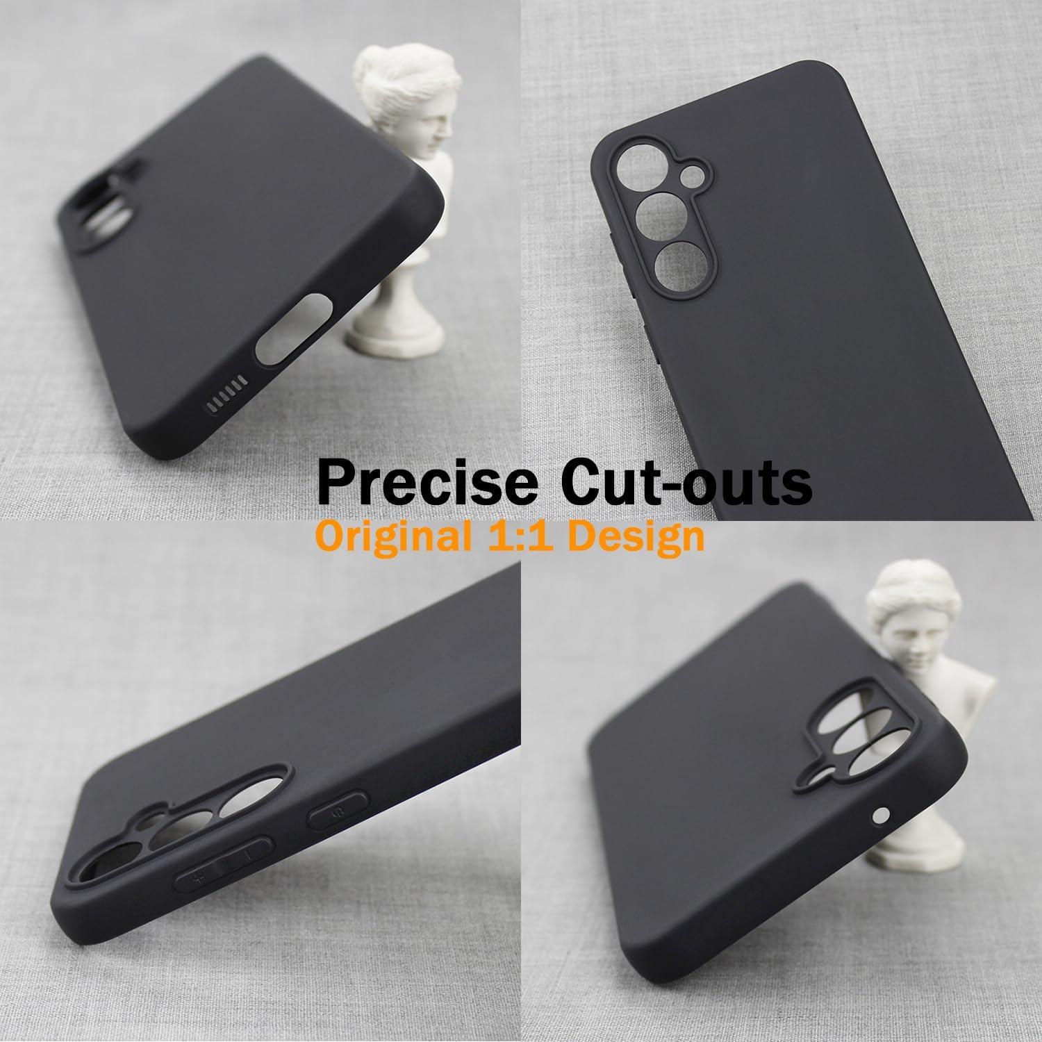 imageTENOC Phone Case for Samsung Galaxy S23 FE Clear Case Shockproof Protective Bumper Slim CoverBlack Matte