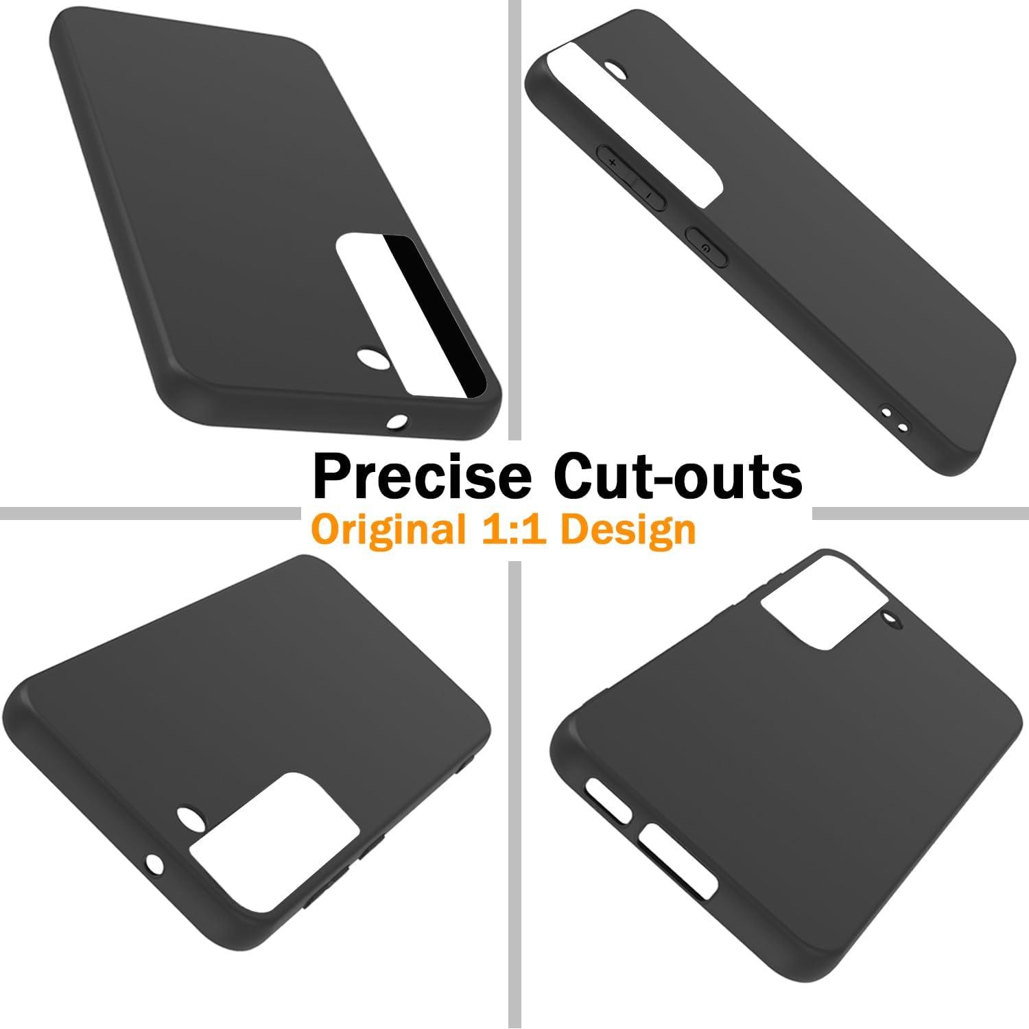 imageTENOC Phone Case for Samsung Galaxy S23 FE Clear Case Shockproof Protective Bumper Slim CoverBlack Matte