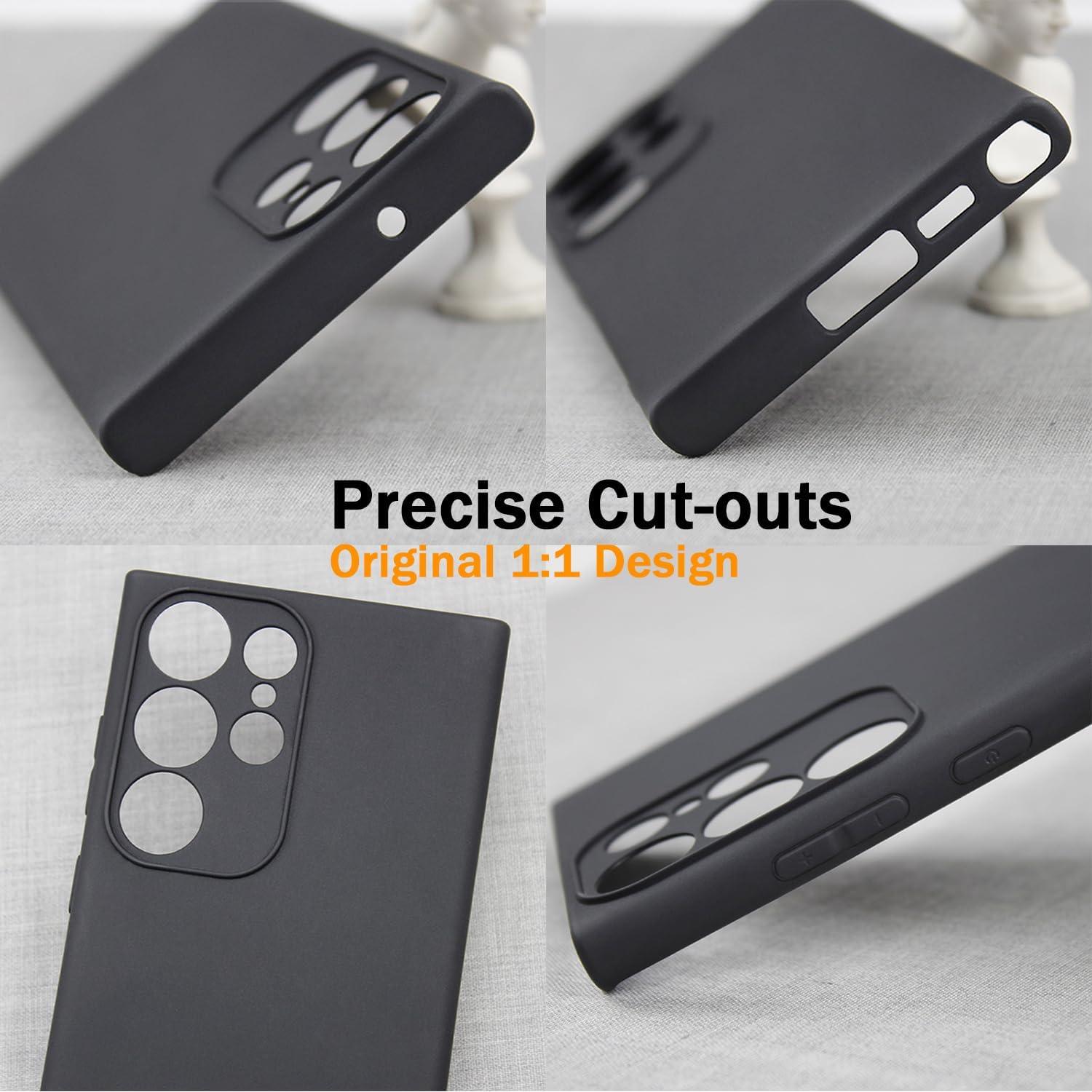 imageTENOC Phone Case for Samsung Galaxy S23 FE Clear Case Shockproof Protective Bumper Slim CoverBlack Matte