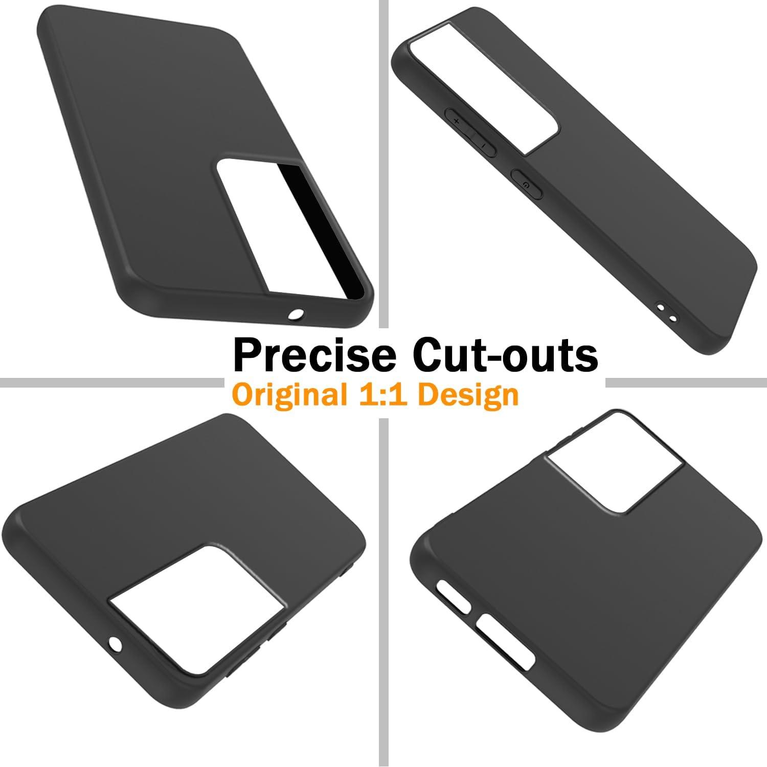 imageTENOC Phone Case for Samsung Galaxy S23 FE Clear Case Shockproof Protective Bumper Slim CoverBlack Matte