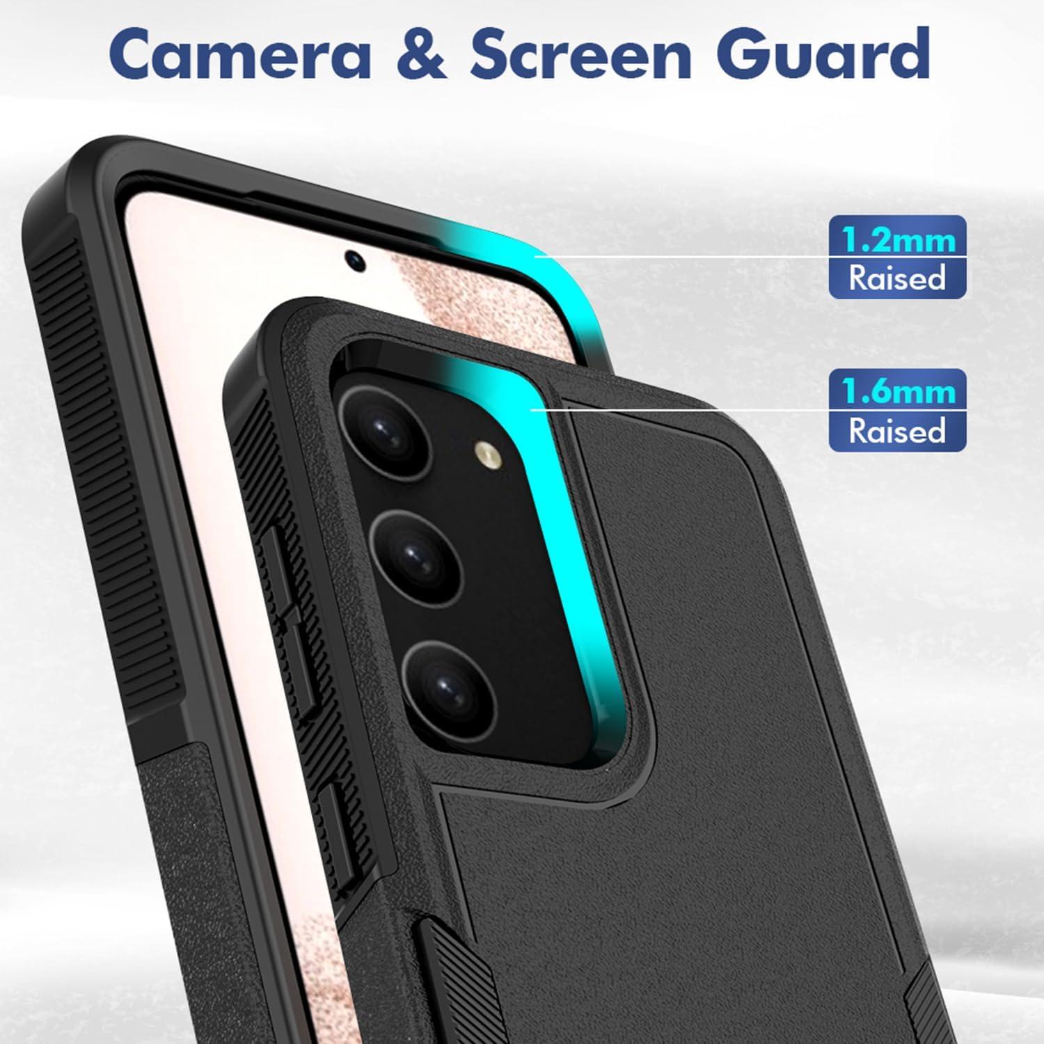 imageTENOC Phone Case for Samsung Galaxy S23 FE Clear Case Shockproof Protective Bumper Slim CoverBlack Solid