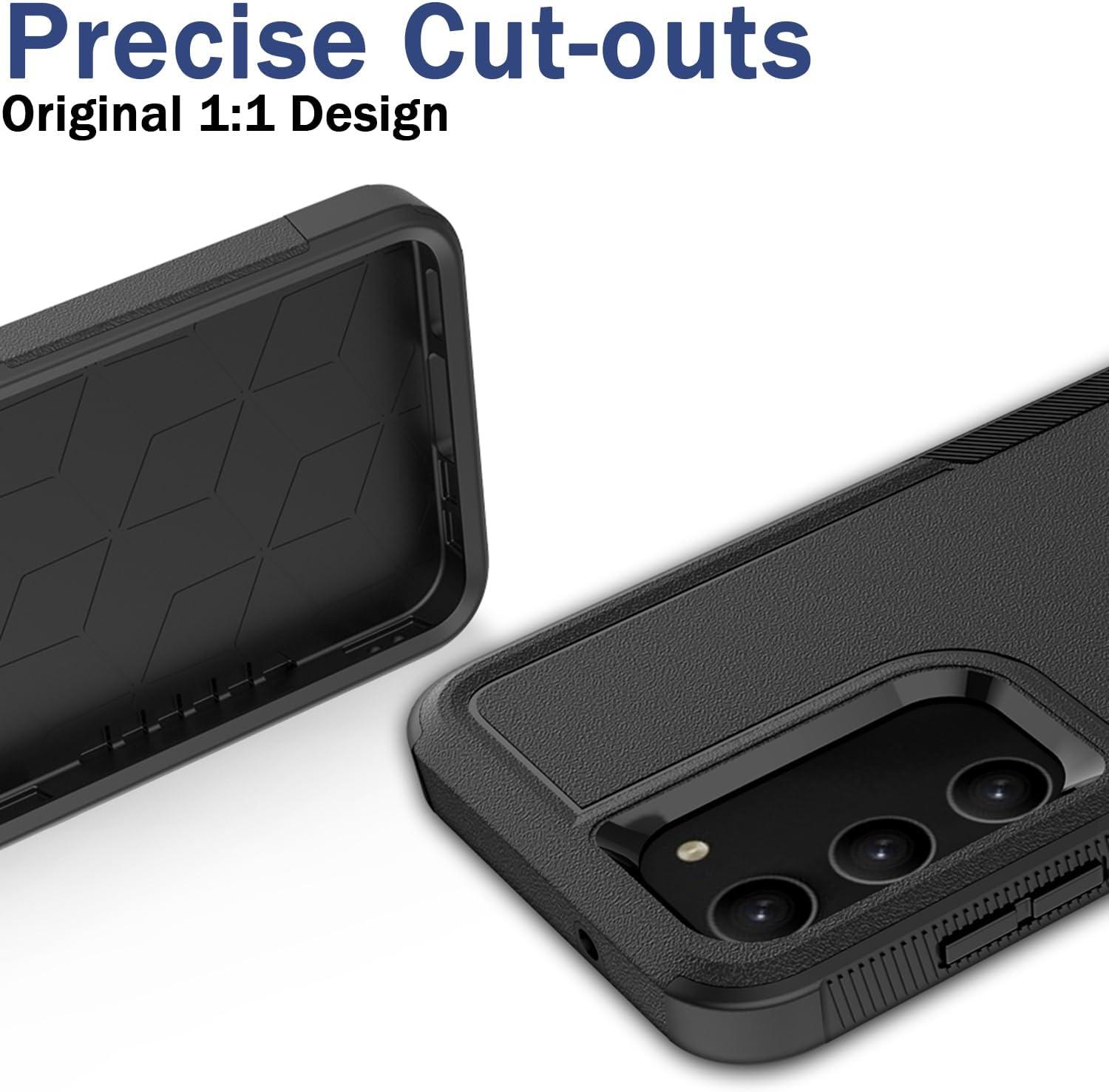 imageTENOC Phone Case for Samsung Galaxy S23 FE Clear Case Shockproof Protective Bumper Slim CoverBlack Solid