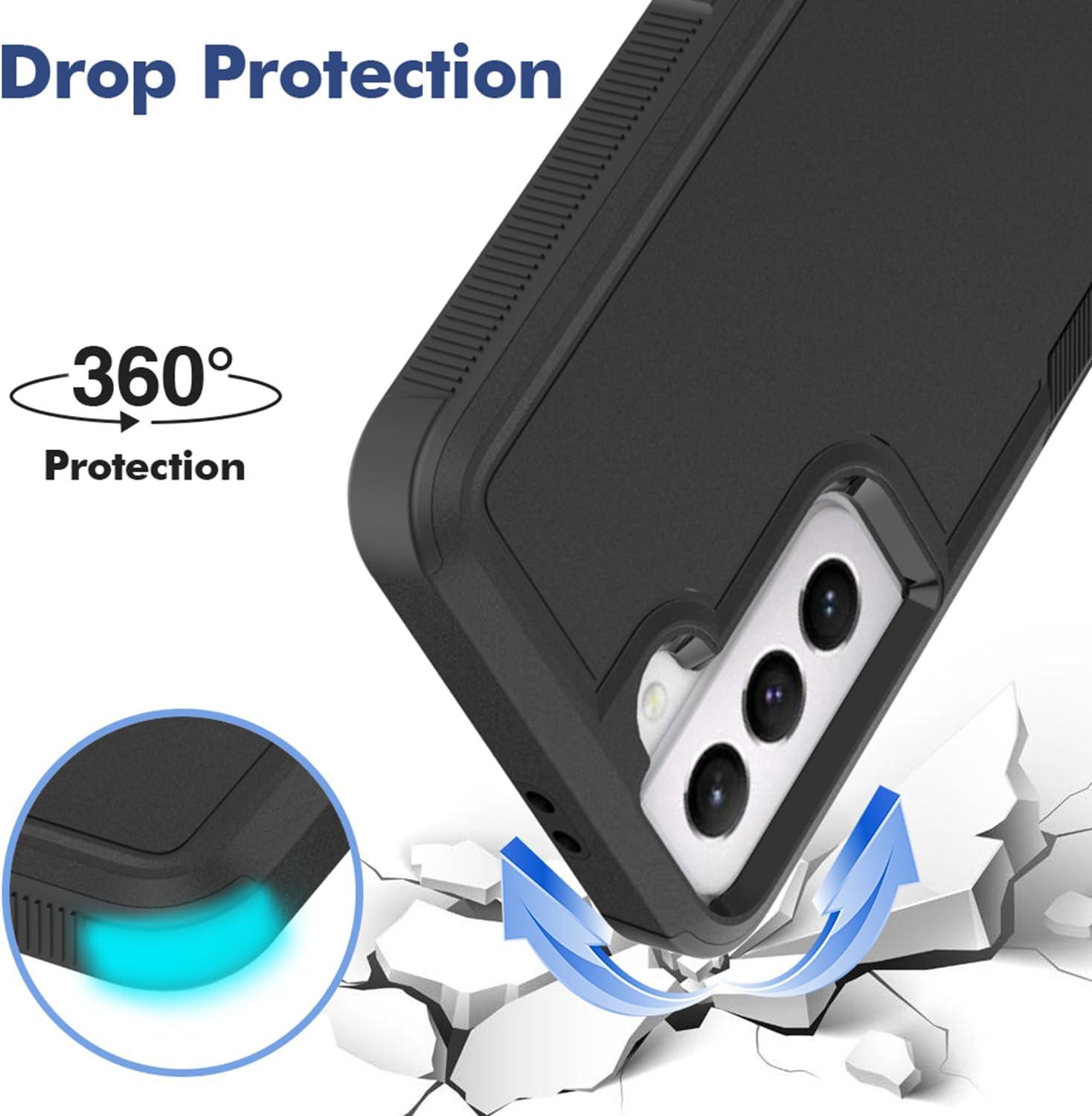 imageTENOC Phone Case for Samsung Galaxy S23 FE Clear Case Shockproof Protective Bumper Slim CoverBlack Solid