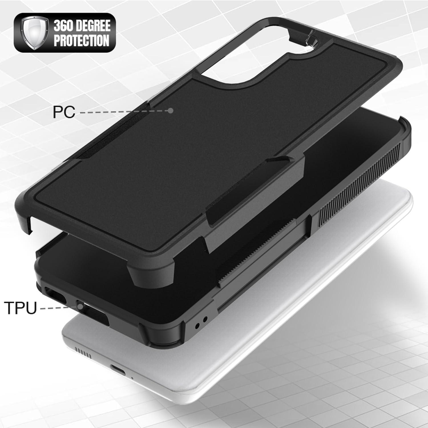 imageTENOC Phone Case for Samsung Galaxy S23 FE Clear Case Shockproof Protective Bumper Slim CoverBlack Solid
