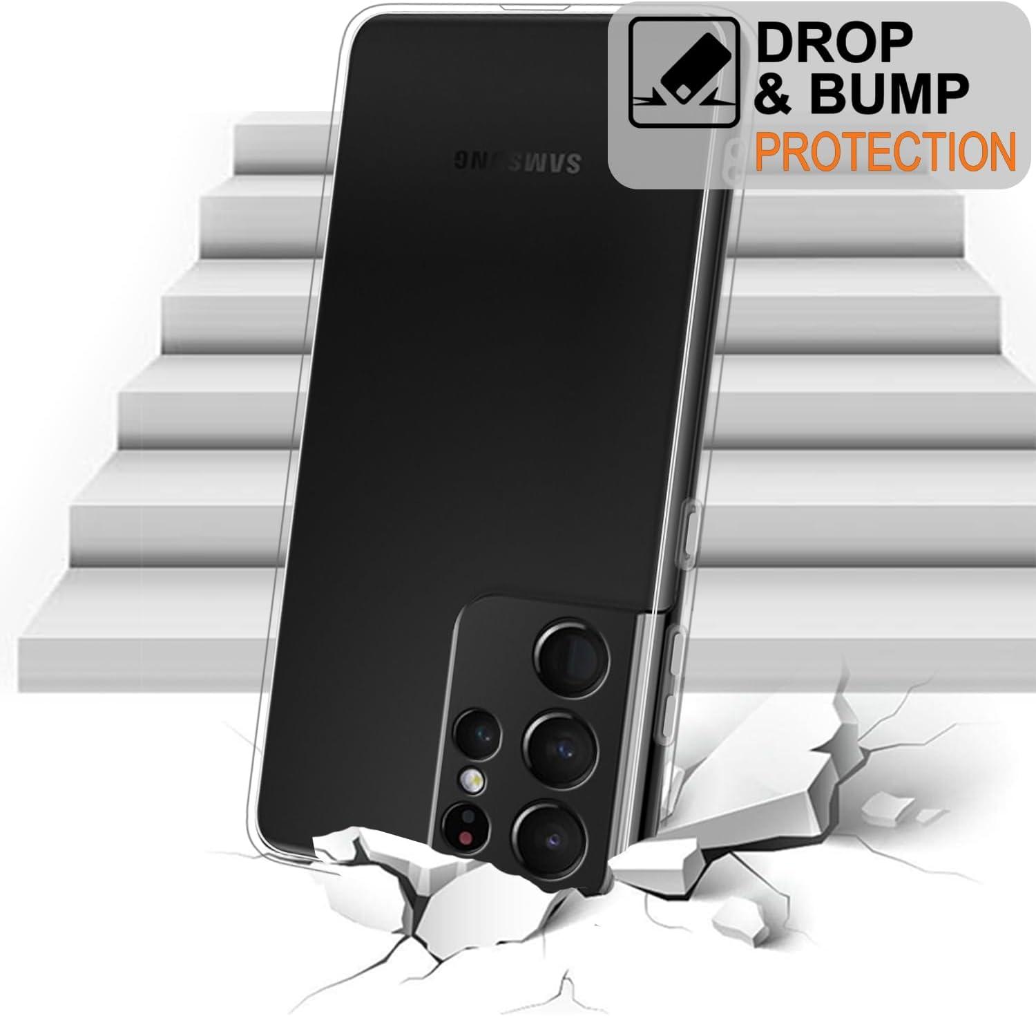 imageTENOC Phone Case for Samsung Galaxy S23 FE Clear Case Shockproof Protective Bumper Slim CoverClear