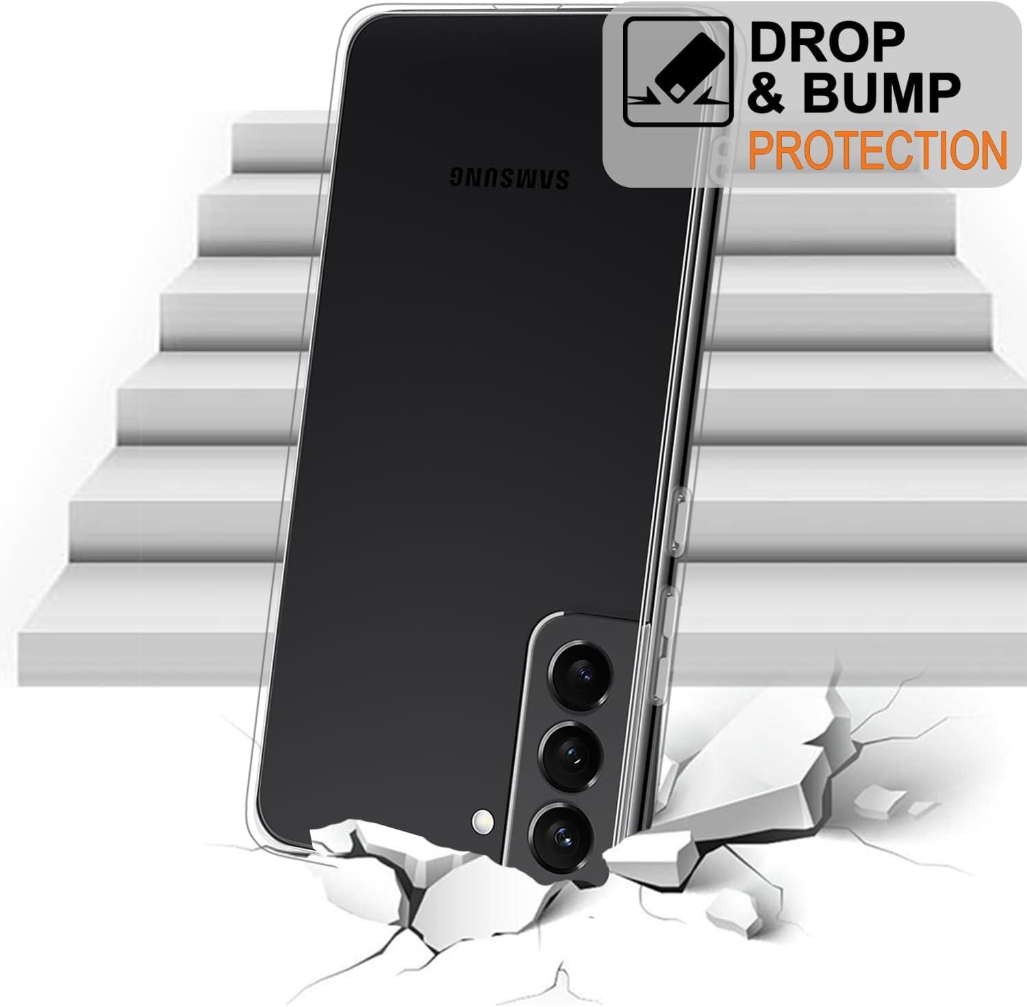 imageTENOC Phone Case for Samsung Galaxy S23 FE Clear Case Shockproof Protective Bumper Slim CoverClear