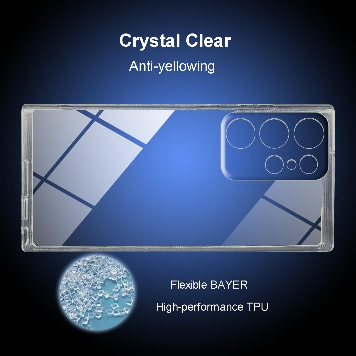 imageTENOC Phone Case for Samsung Galaxy S23 FE Clear Case Shockproof Protective Bumper Slim CoverClear