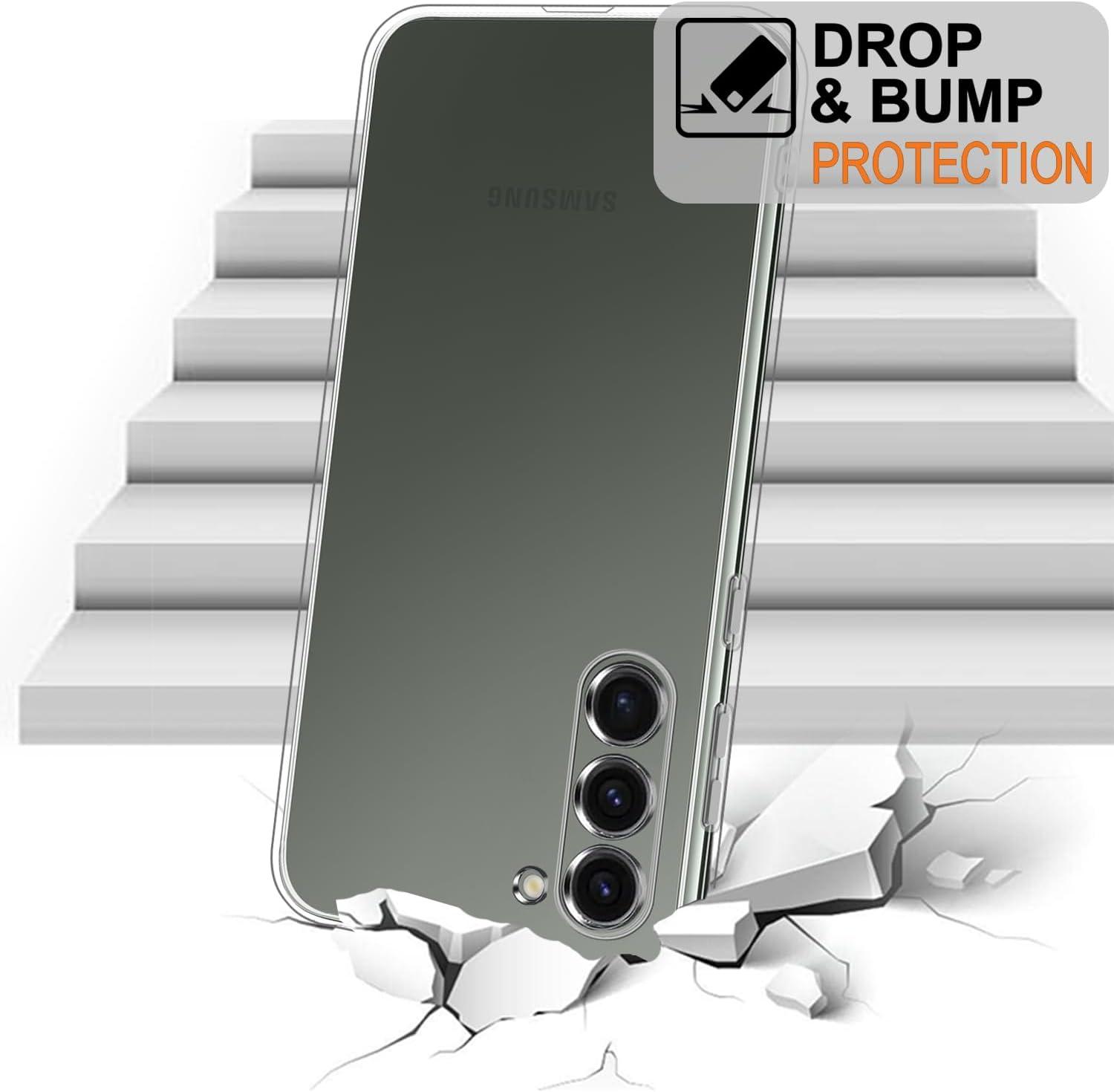 imageTENOC Phone Case for Samsung Galaxy S23 FE Clear Case Shockproof Protective Bumper Slim CoverClear