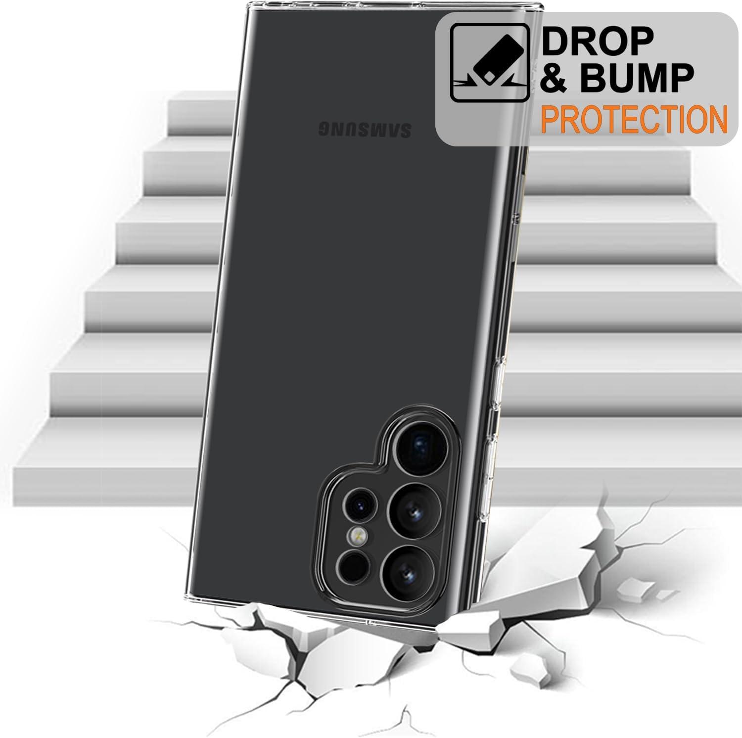 imageTENOC Phone Case for Samsung Galaxy S23 FE Clear Case Shockproof Protective Bumper Slim CoverClear