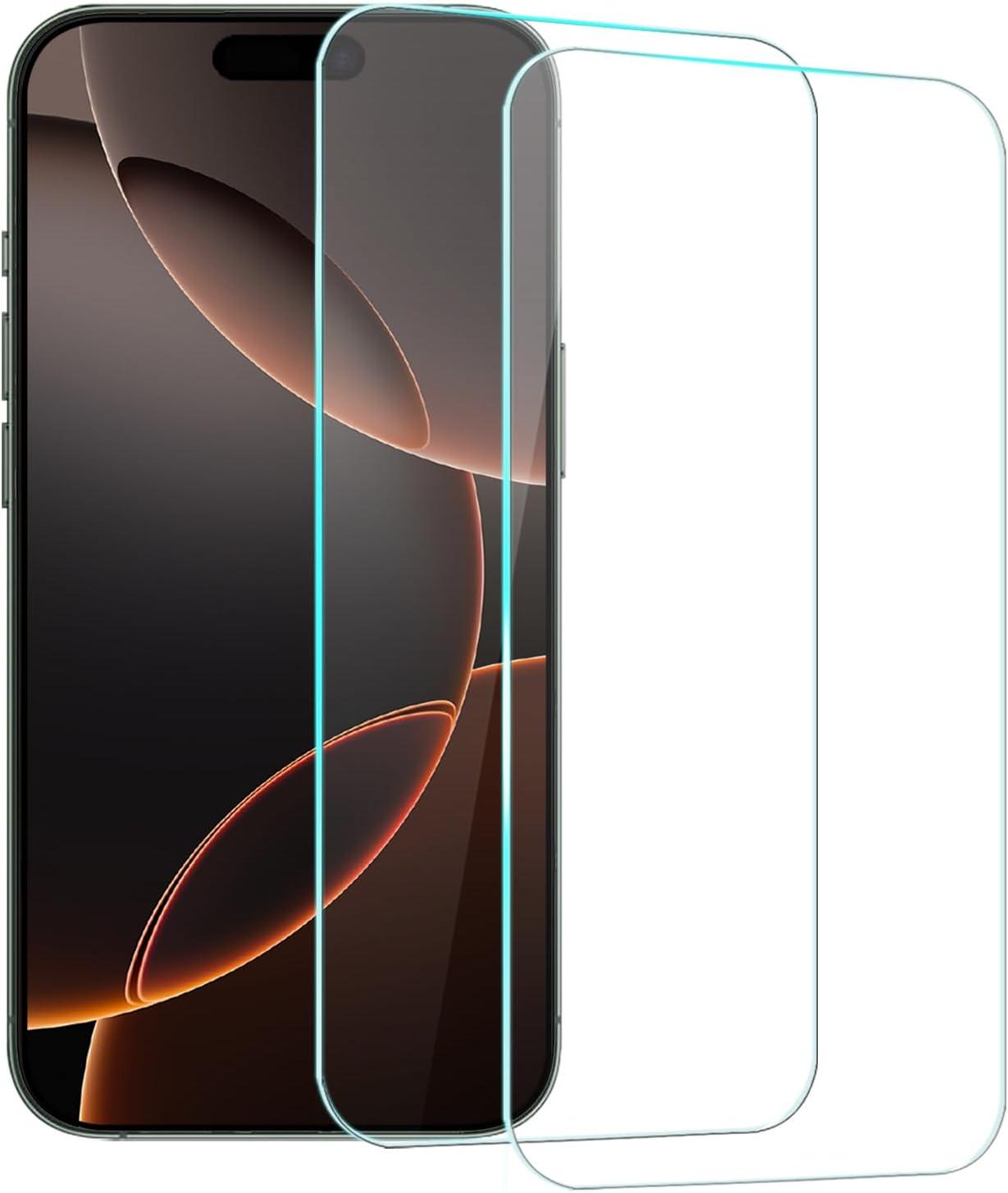 imageTENOC Screen Protector for iPhone 17 2Pack Clear 9H Tempered Glass Film Cover Sensor Protection Case Friendly for 63 inchClear