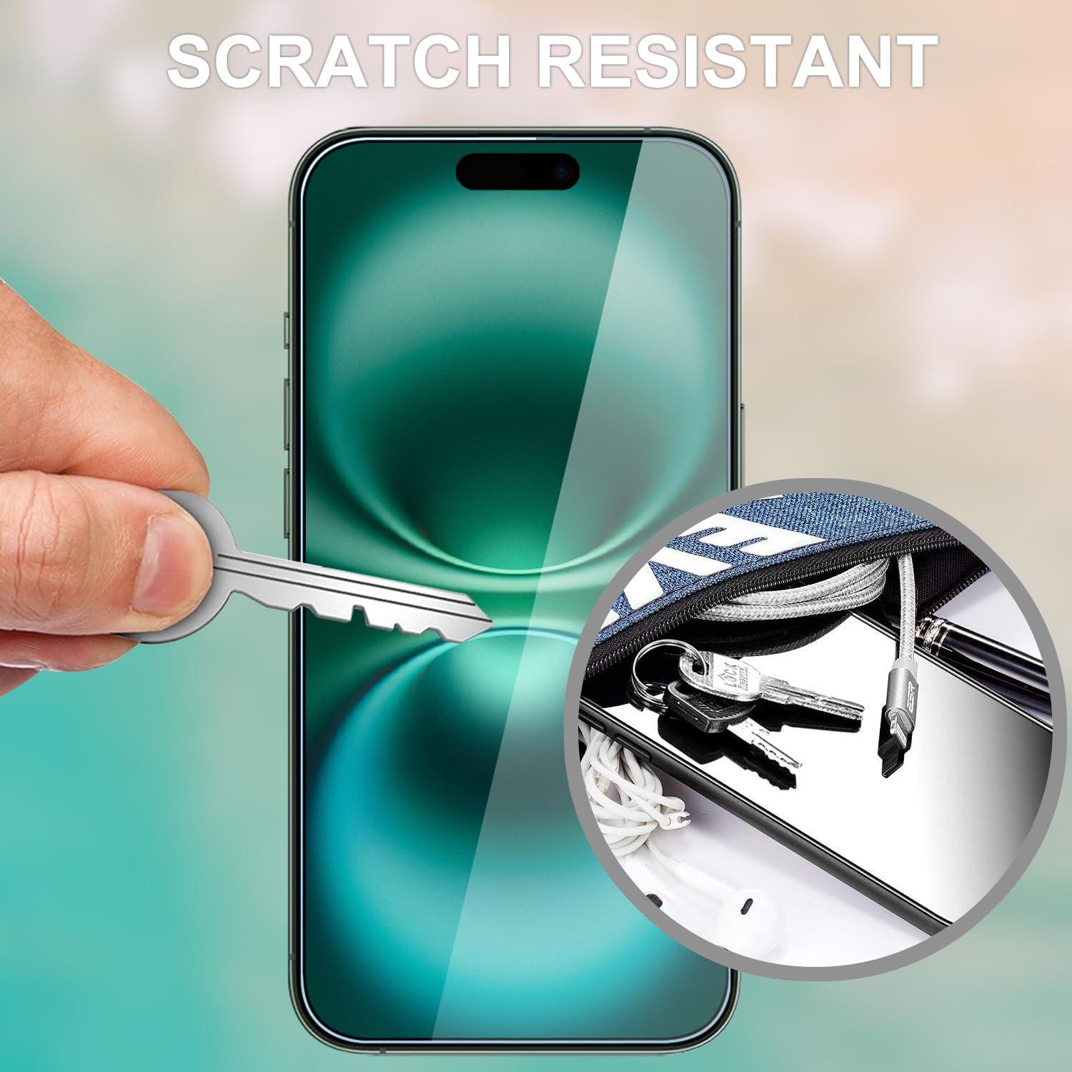 imageTENOC Screen Protector for iPhone 17 2Pack Clear 9H Tempered Glass Film Cover Sensor Protection Case Friendly for 63 inchClear