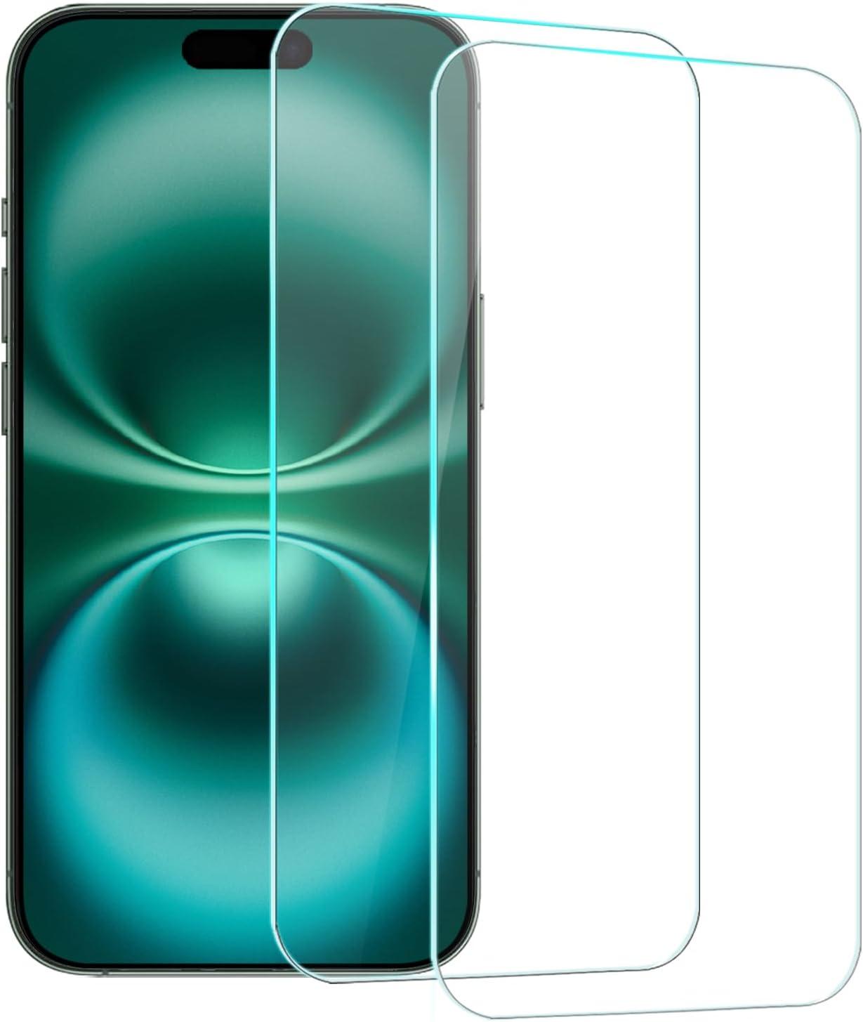 imageTENOC Screen Protector for iPhone 17 2Pack Clear 9H Tempered Glass Film Cover Sensor Protection Case Friendly for 63 inchClear