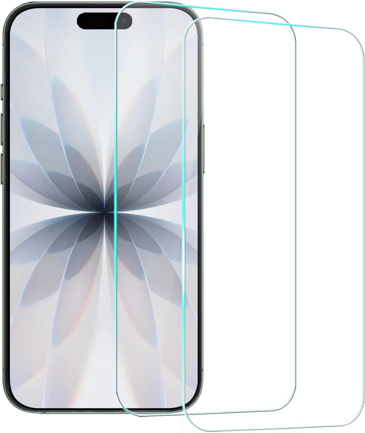 imageTENOC Screen Protector for iPhone 17 2Pack Clear 9H Tempered Glass Film Cover Sensor Protection Case Friendly for 63 inchClear